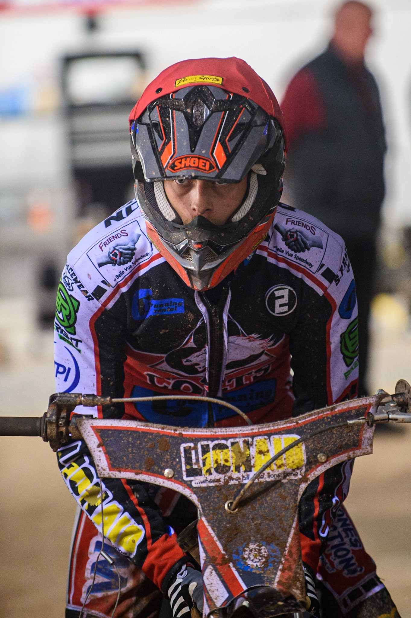 MANCHESTER, SEPT 3RD. Jack Parkinson-Blackburn  waits to go out for his next heat during the National Development League match between Belle Vue Aces and Mildenhall Fens Tigers at the National Speedway Stadium, Manchester on Friday 3rd September 2021. (Credit: Ian Charles | MI News)