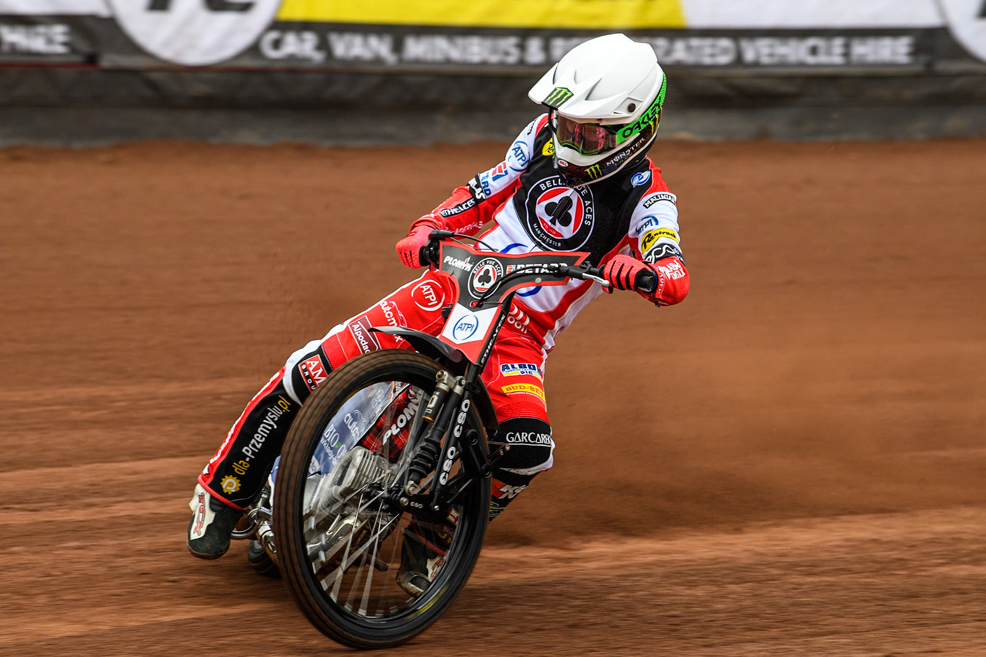 Belle Vue Aces' rider Dan Bewley in action during the Belle Vue Aces Media Day at the National Speedway Stadium, Manchester on Monday 11th March 2024. (Photo: Ian Charles | MI News)