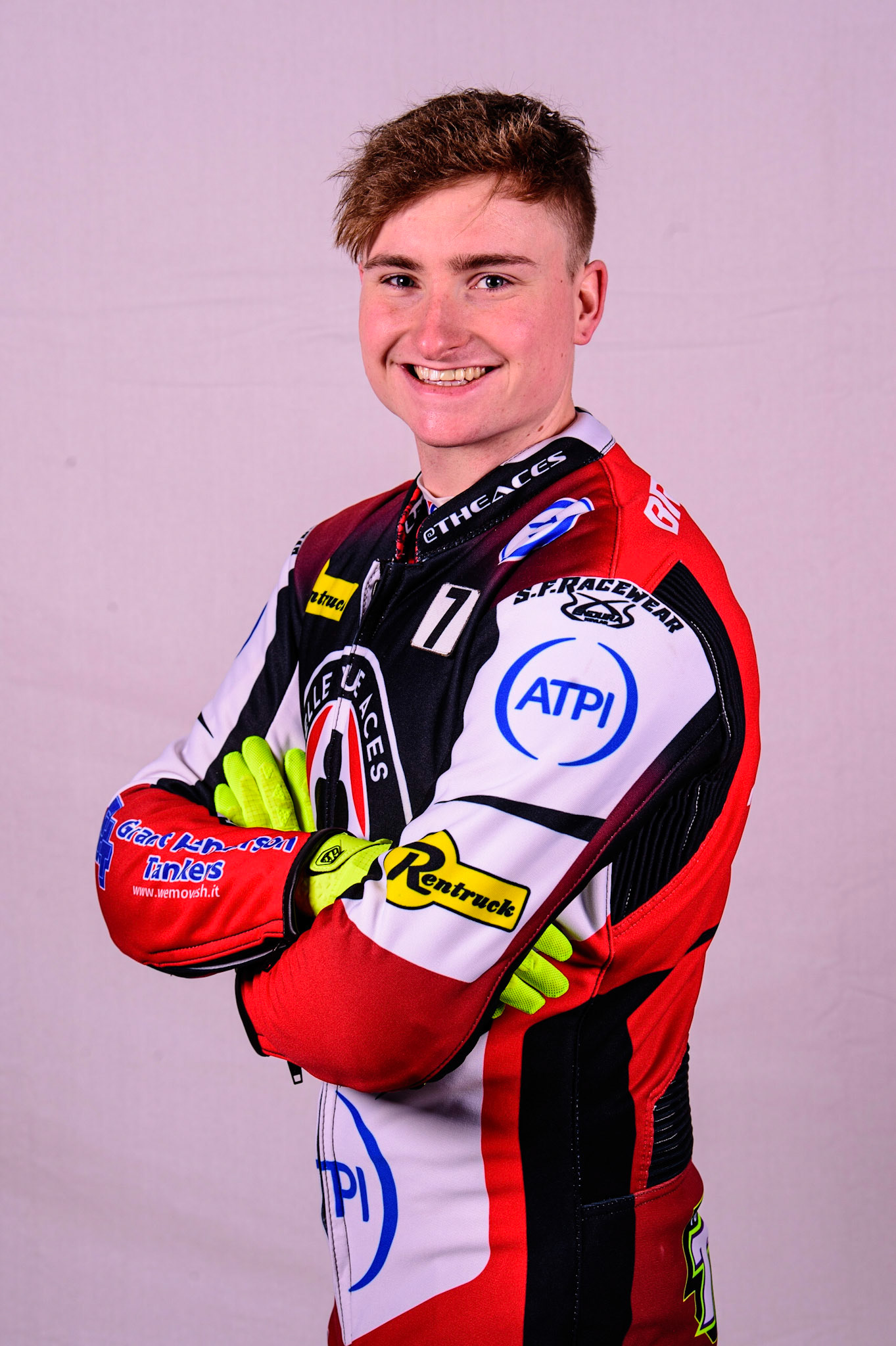 MANCHESTER, UK. MAR 14TH Tom Brennan - Belle Vue 'ATPI' Aces during the Belle Vue Speedway Media Day at the National Speedway Stadium, Manchester on Monday 14th March 2022. (Credit: Ian Charles | MI News)