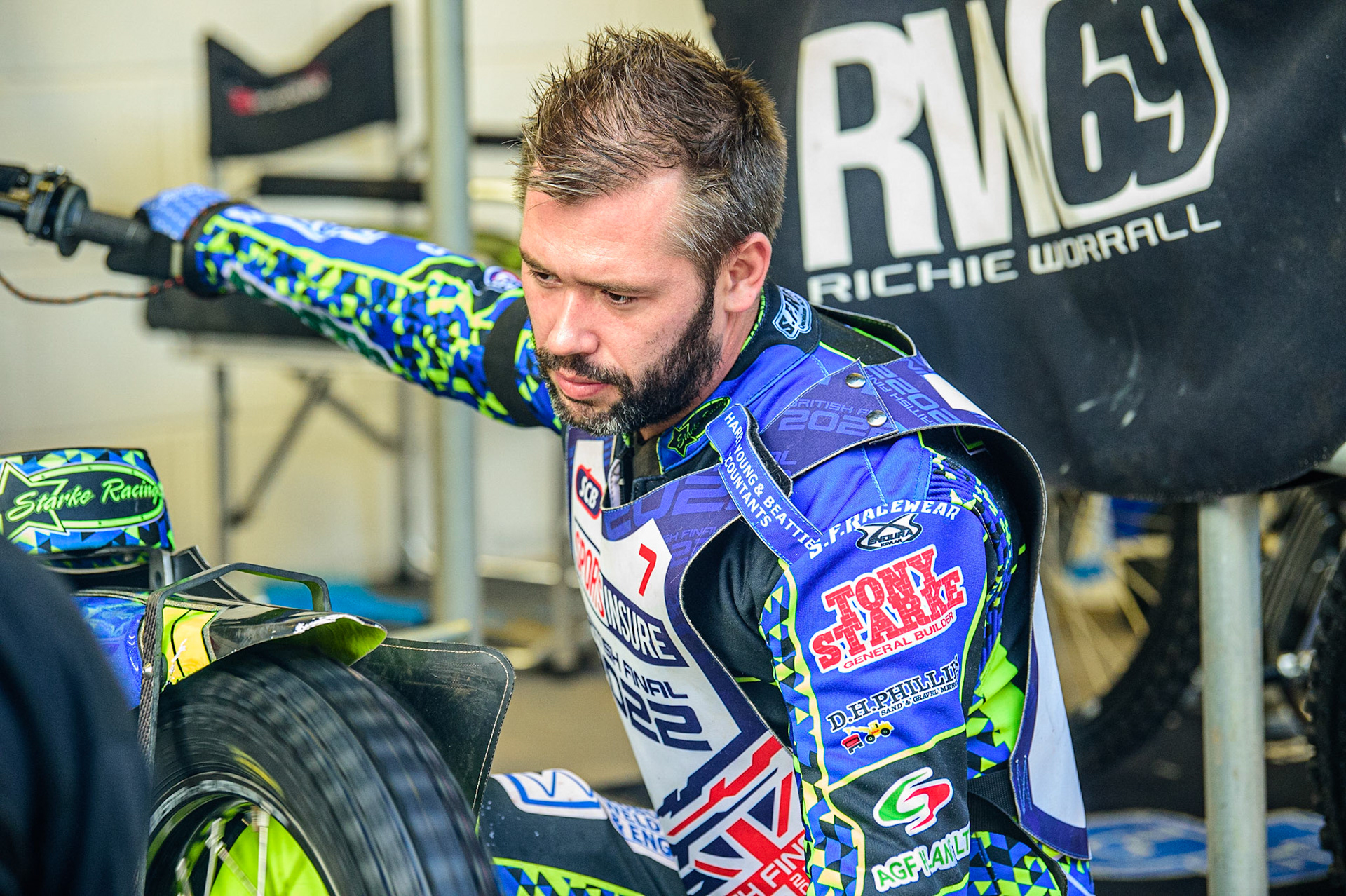 Paul Starke  during the Sports Insure British Speedway Final, at the National Speedway Stadium, Manchester, on Sunday 18th September 2022. (Credit: Ian Charles | MI News )