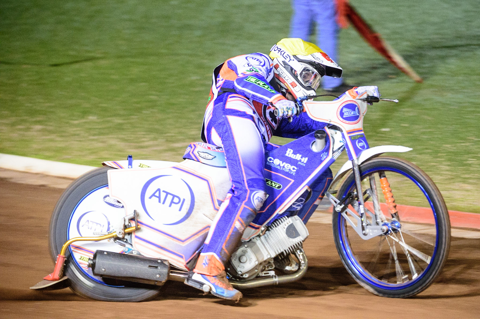 MANCHESTER, UK. OCT 23RD  Jason Crump  in action  during the Peter Craven Memorial Trophy event at the National Speedway Stadium, Manchester on Saturday 23rd October 2021. (Credit: Ian Charles | MI News)