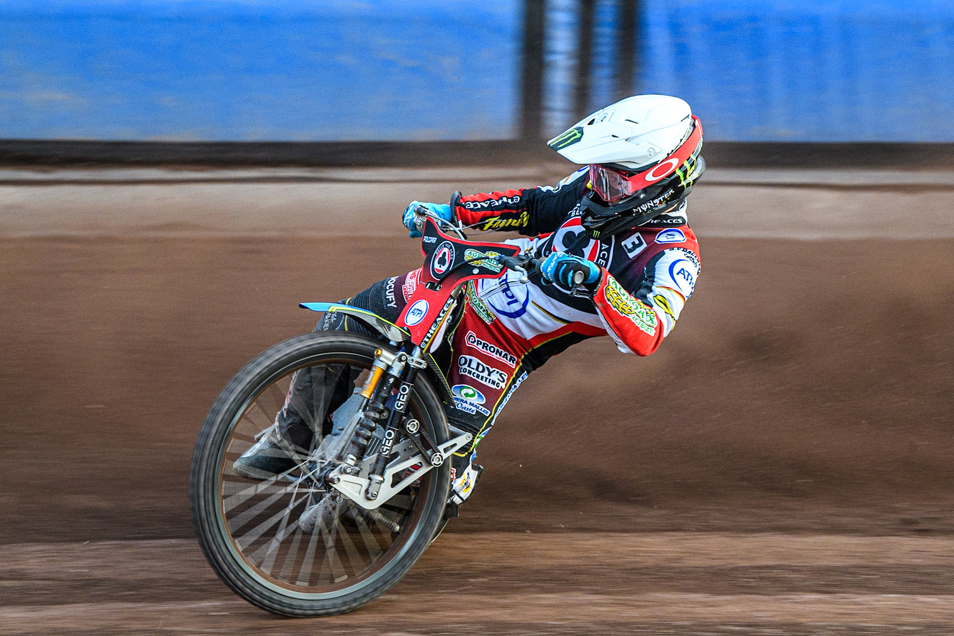 Jaimon Lidsey in action  for Belle Vue ATPI Aces during the Sports Insure Premiership match between Sheffield Tigers and Belle Vue Aces at Owlerton Stadium, Sheffield on Thursday 20th July 2023. (Photo: Ian Charles | MI News)