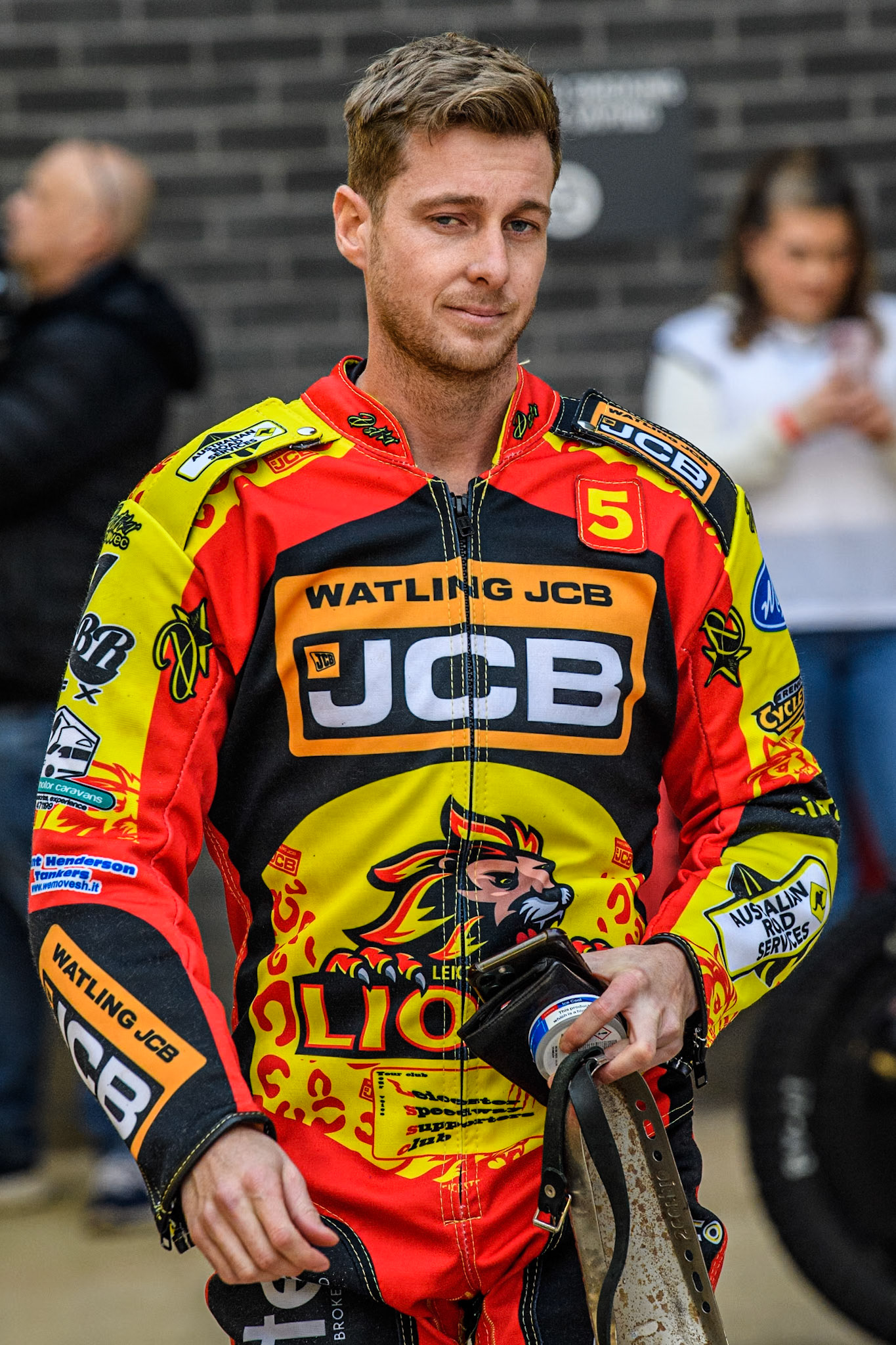 Ryan Douglas of Leicester Lions during the Rowe Motor Oil Premiership match between Belle Vue Aces and Leicester Lions at the National Speedway Stadium, Manchester on Saturday 6th April 2024. (Photo: Ian Charles | MI News)