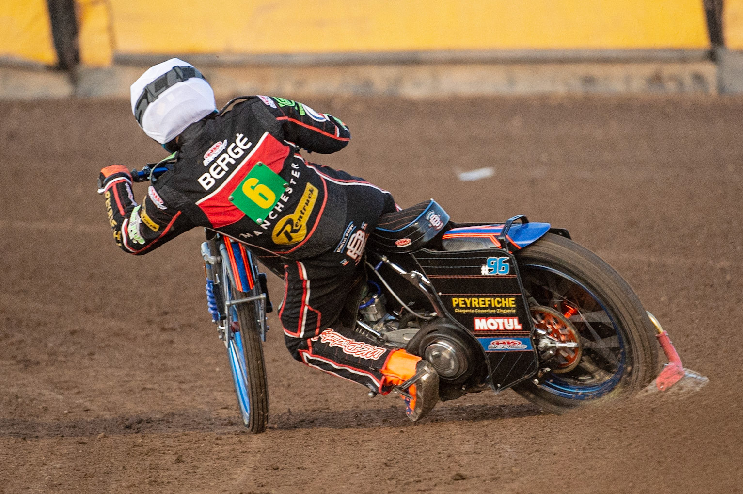 Photo by Ian Charles:

Dimitri Bergé  in action 

Peterborough Panthers v Belle Vue Aces, British Speedway Premiership, Thursday, 5, September, 2019