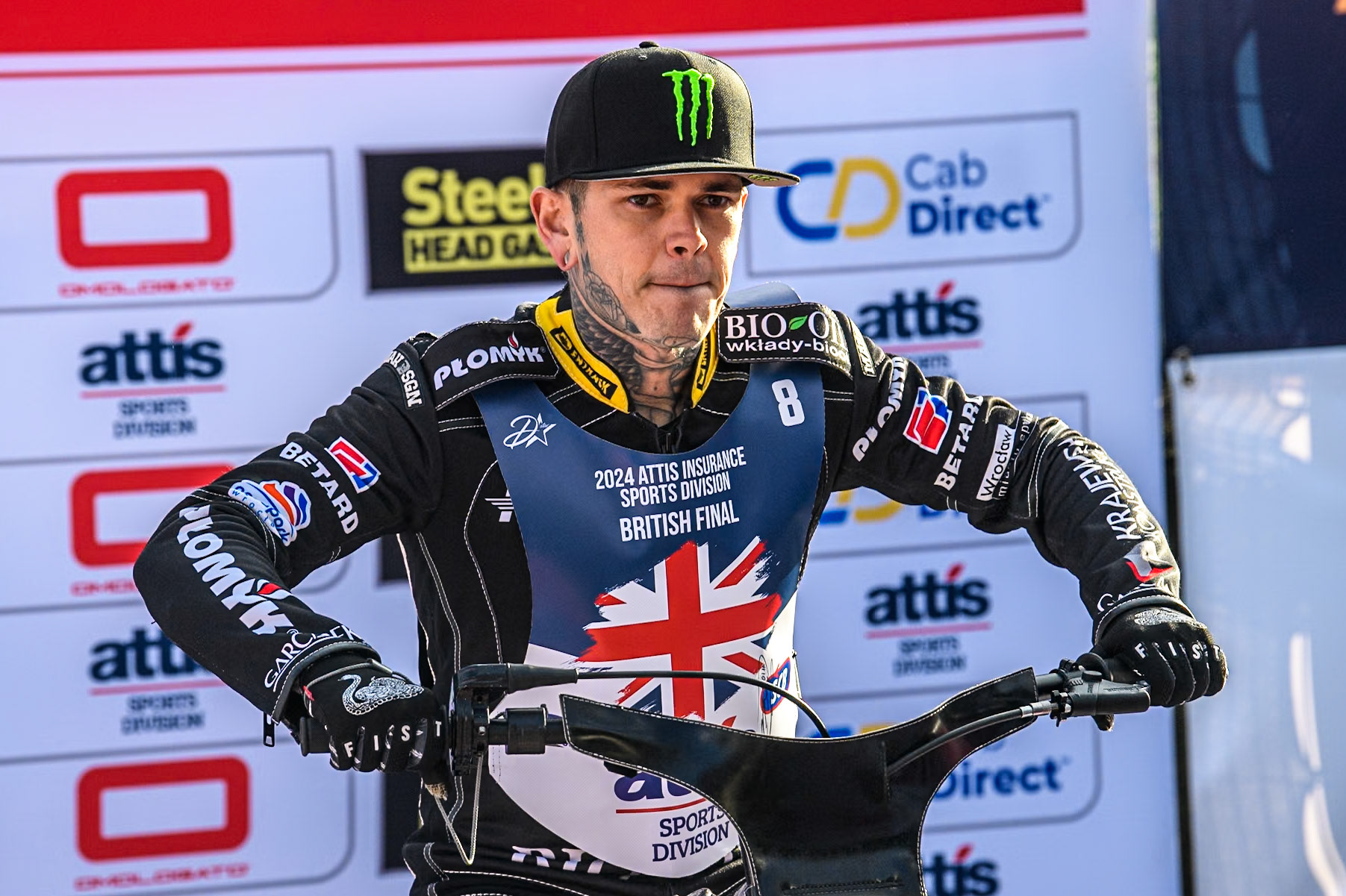 Tai Woffinden during the Attis Insurance Sports Division British Speedway Championship Final at the National Speedway Stadium, Manchester on Saturday 8th June 2024. (Photo: Ian Charles | MI News)