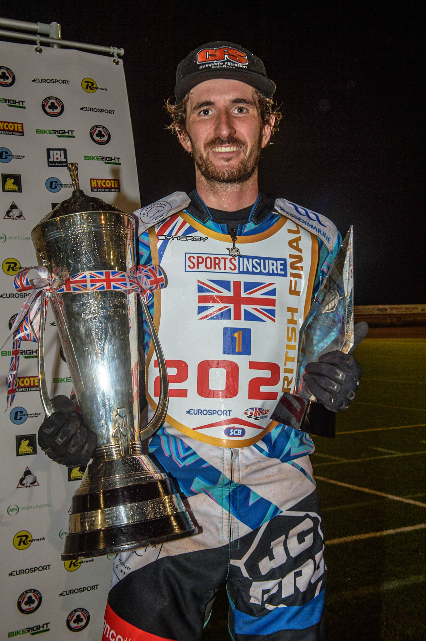 MANCHESTER, UK. AUGUST 16TH   British Champion Adam Ellis  during the Sports Insure British Speedway Finals at the National Speedway Stadium, Manchester on Monday 16th August 2021. (Credit: Ian Charles | MI News)