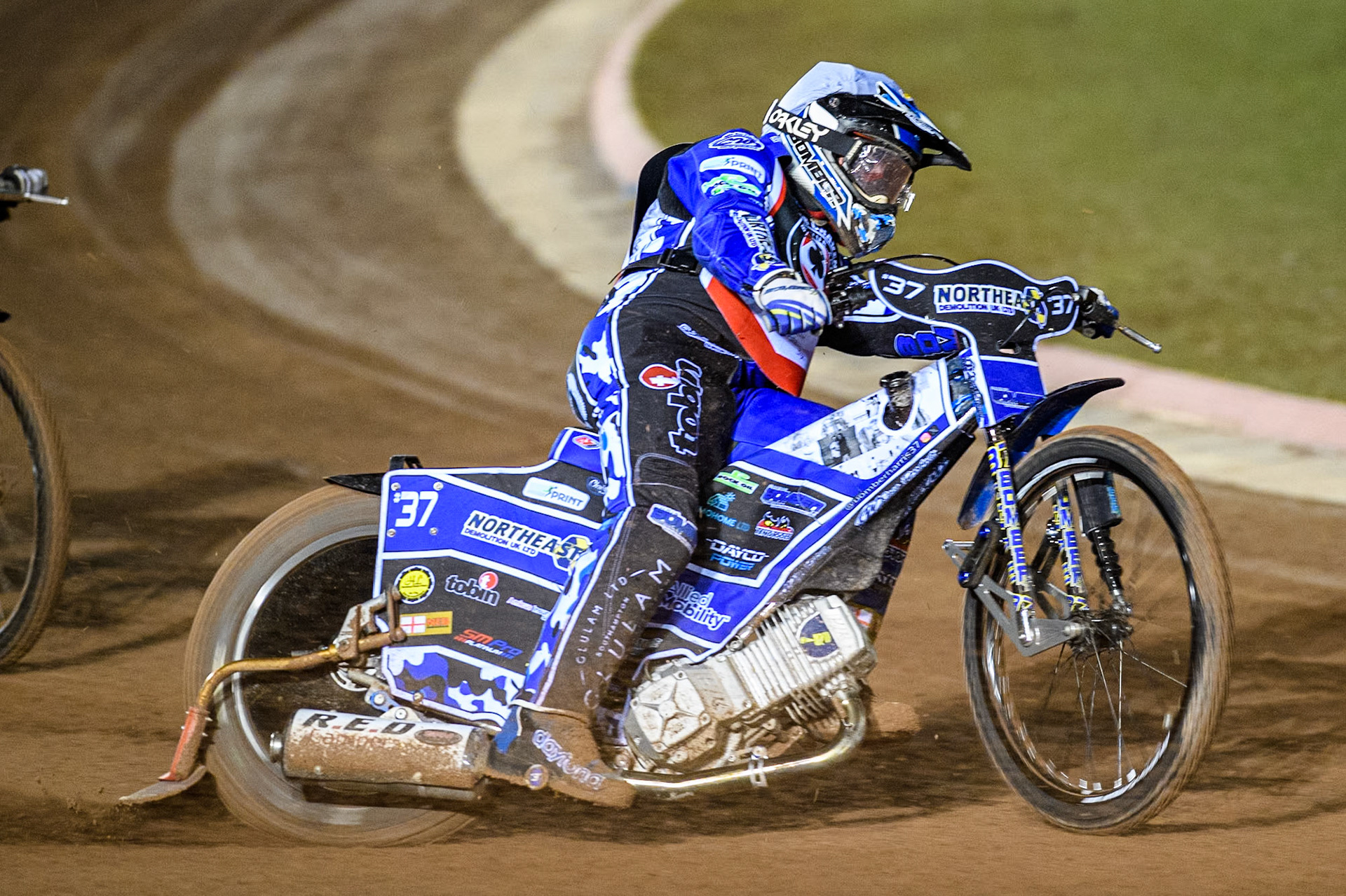 England's Chris Harris in action during the Peter Craven Memorial Trophy meeting at the National Speedway Stadium, Manchester on Monday 18th March 2024. (Photo: Ian Charles | MI News)