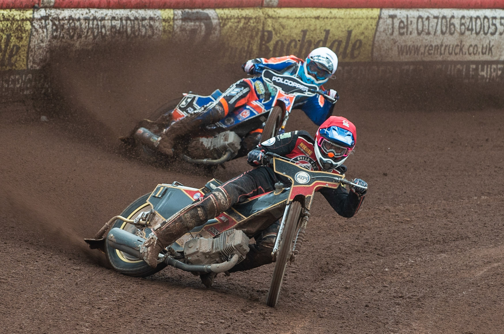 Photo by Ian Charles

Max Fricke  (Red) leads Brady Kurtz  (White)


Belle Vue Aces v Poole Pirates, British Speedway 
Premiership, Belle Vue National Speedway Stadium, Manchester, Monday 6  May  2019
