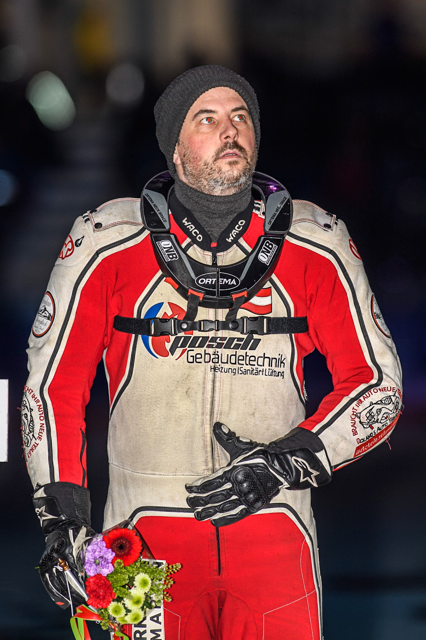Martin Posch (299) of Austria during the FIM Ice Speedway Gladiators World Championship, Final 3 at the Ice Stadium, Thialf, Heerenveen on Saturday 5th April 2025. (Photo: Ian Charles | MI News)