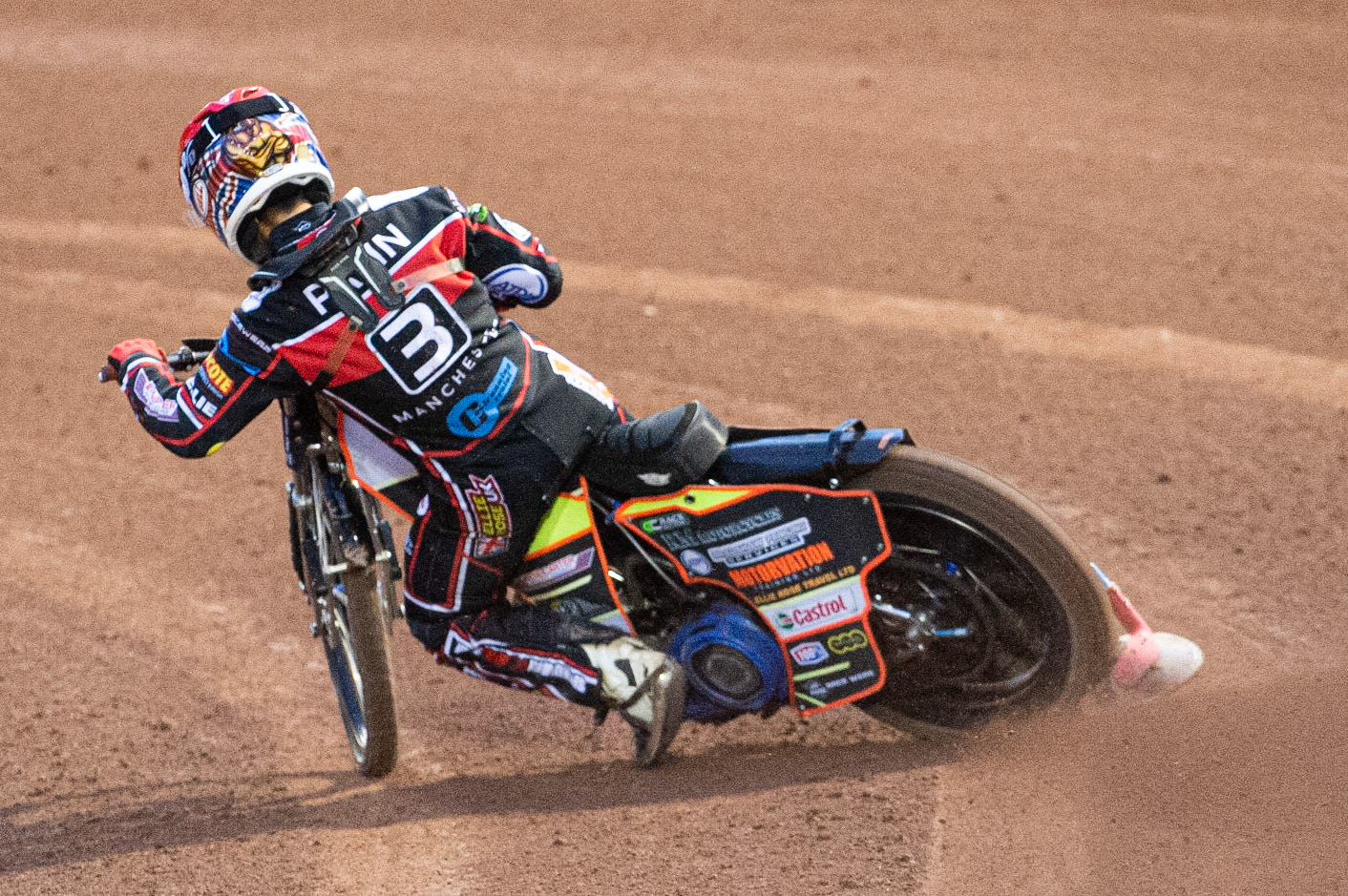 Photo: Ian Charles

Jordan Palin  in action 

Belle Vue Colts v Cradley Heathens, SGB National League, Belle Vue National Speedway Stadium, Manchester, Thursday 29  August  2019