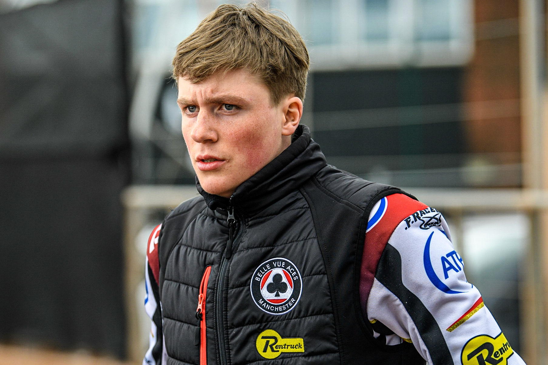 Norick Blodorn  - Belle Vue ATPI Aces  during the SGB Premiership match between Belle Vue Aces and Leicester Lions at the National Speedway Stadium, Manchester on Monday 1st May 2023. (Photo: Ian Charles | MI News)