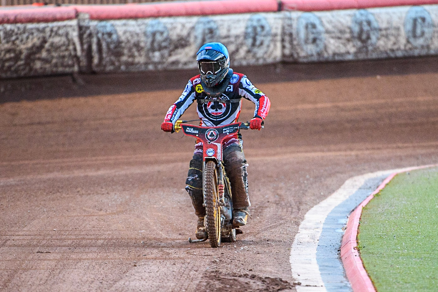 Norick Blodorn  suffers his second breakdown of the evening during the SGB Premiership match between Belle Vue Aces and Peterborough at the National Speedway Stadium, Manchester on Monday 24th April 2023. (Photo: Ian Charles | MI News)