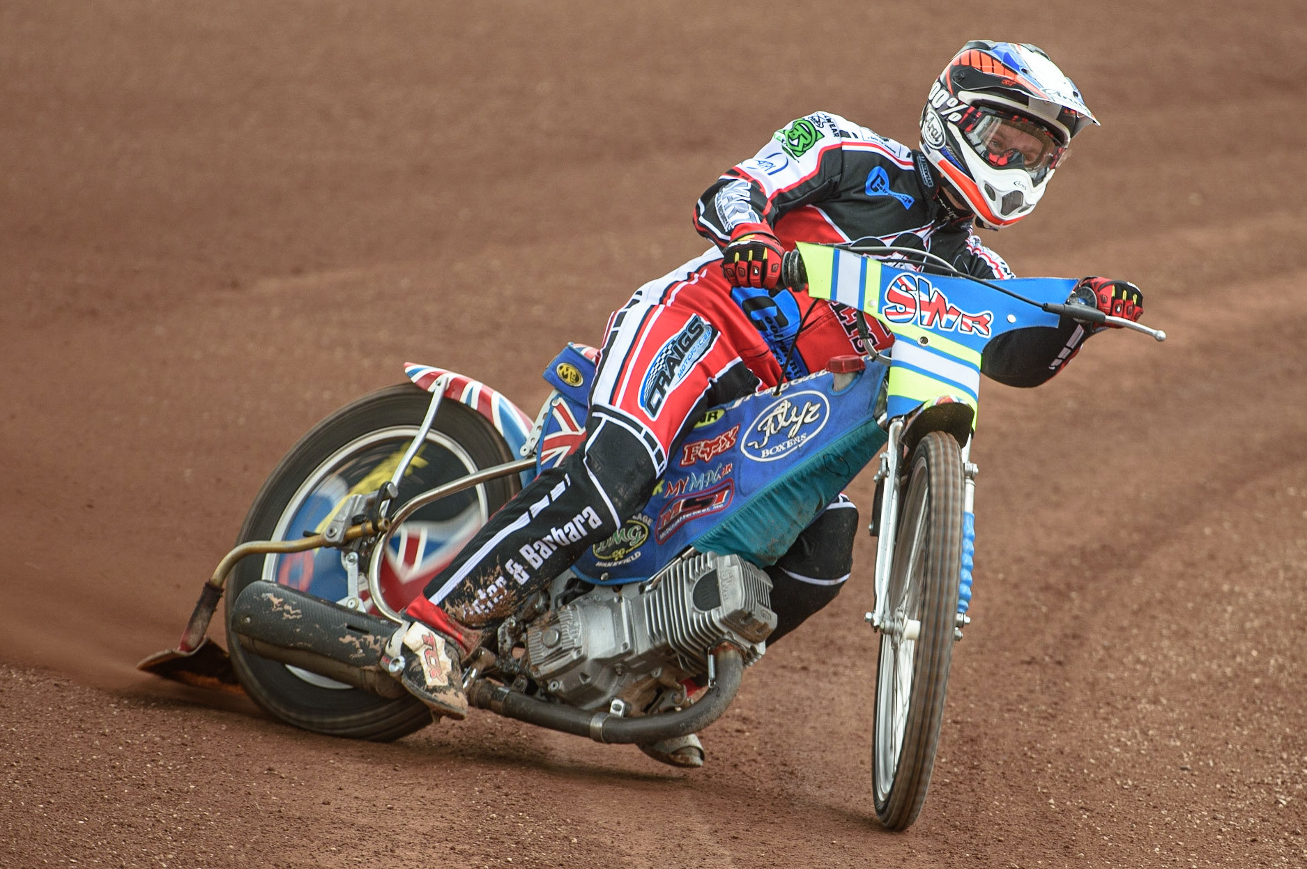 Photo: Ian CharlesBenji Compton in actionBelle Vue Press &amp; Practice Day, National Speedway Stadium, Manchester Thursday  13  May  2021