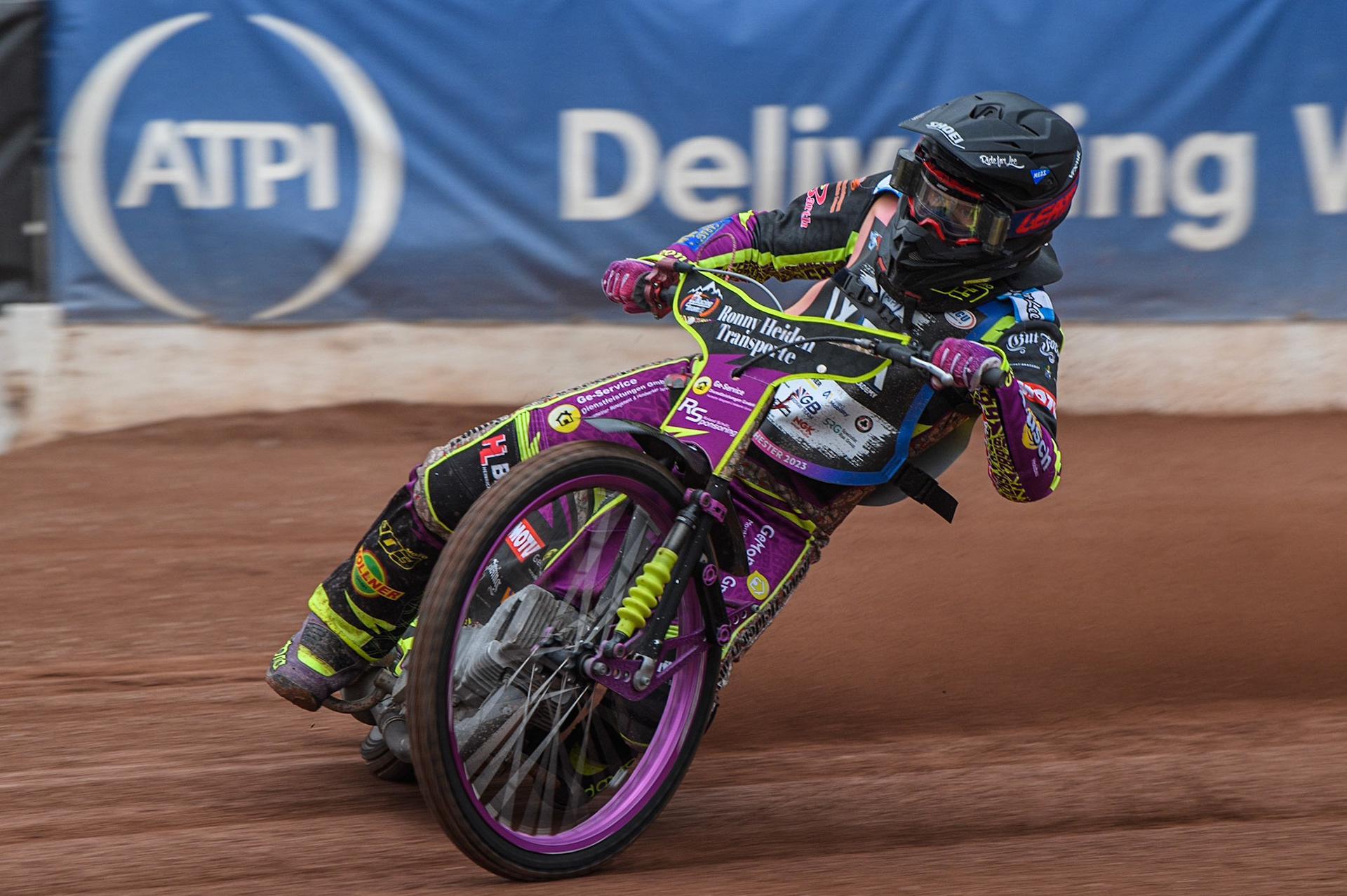 Celina Liebmann on track during the FIM Women's  Speedway Academy at the National Speedway Stadium, Manchester on Friday 4th August 2023. (Photo: Ian Charles | MI News)