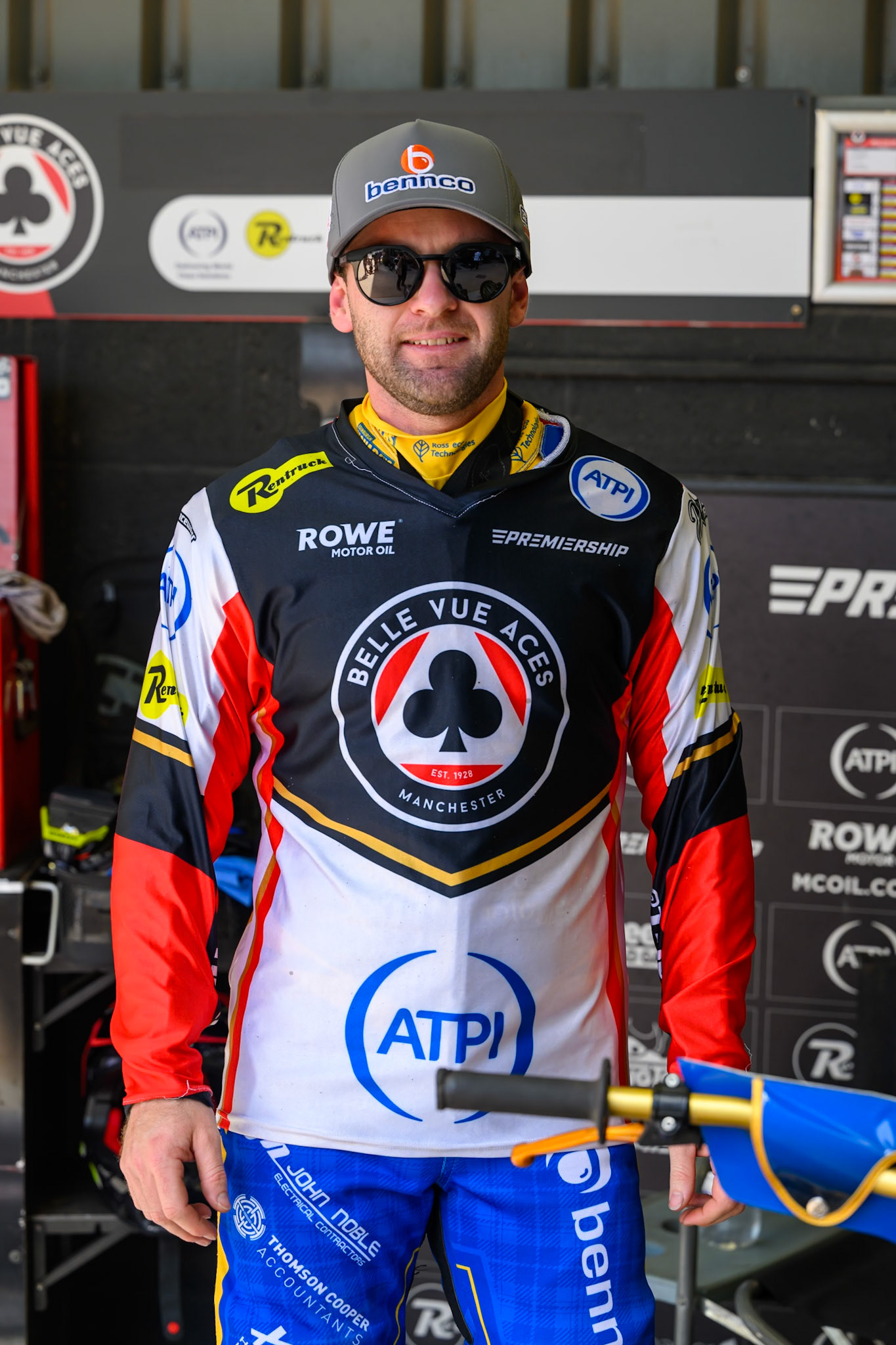 Justin Sedgman, Guest Rider for Belle Vue Aces during the Rowe Motor Oil Premiership match between Belle Vue Aces and Sheffield Tigers at the National Speedway Stadium, Manchester on Monday 25th May 2026. (Photo: Ian Charles | MI News)