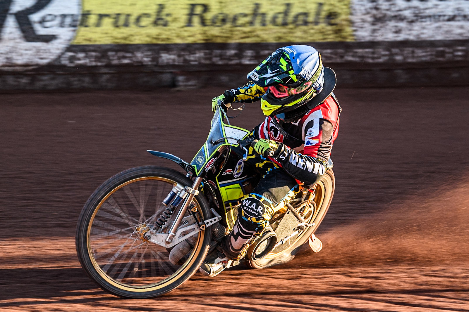 Belle Vue Colts' Guest rider Keiran Douglas in action during the WSRA National Development League match between Belle Vue Colts and Middlesbrough Tigers at the National Speedway Stadium, Manchester on Monday 17th June 2024. (Photo: Ian Charles | MI News)