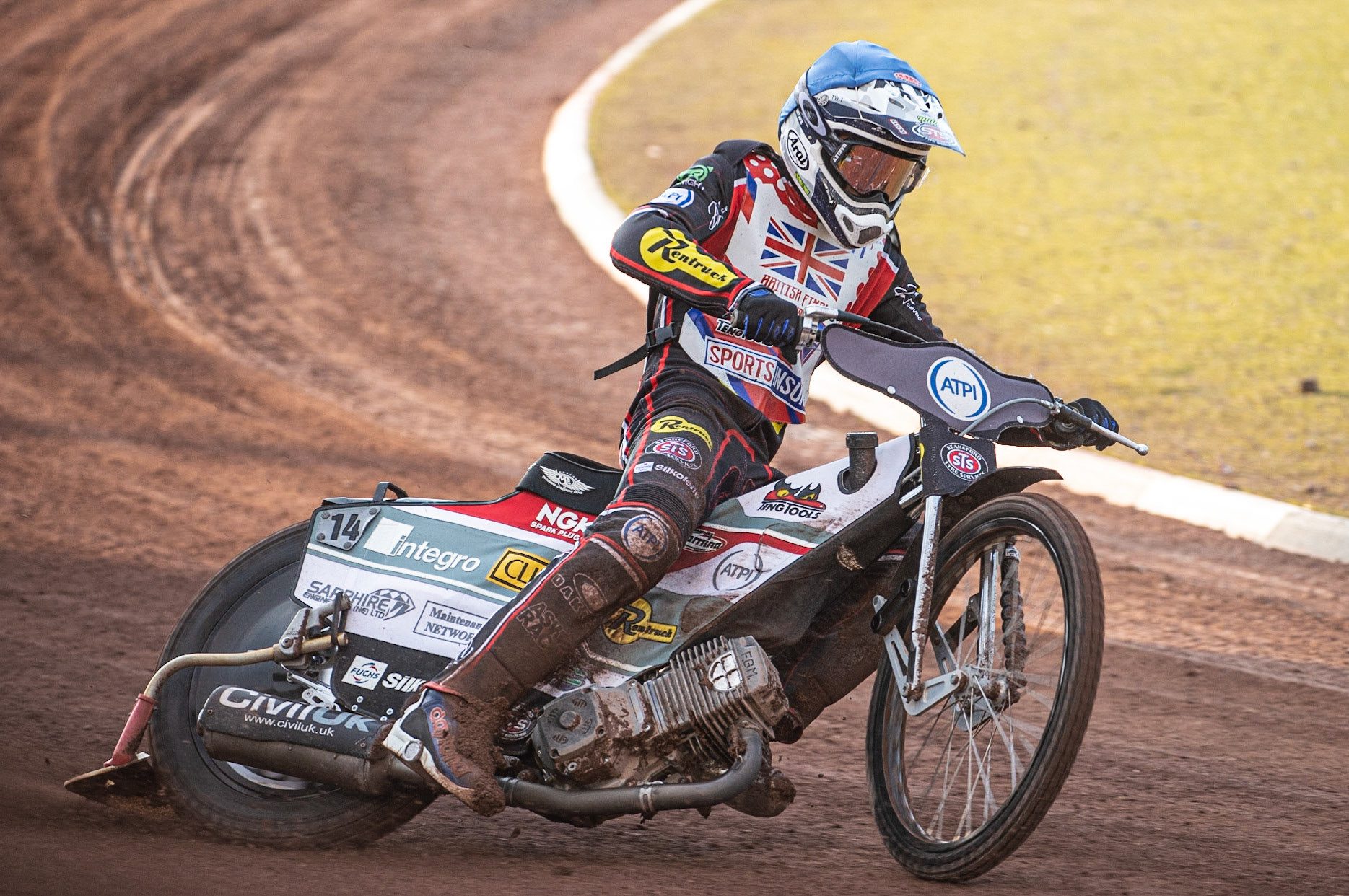 Photo: Ian Charles

Steve Worrall in action 

Sports Insure British Final,  Belle Vue National Speedway Stadium, Manchester Monday 29  July  2019