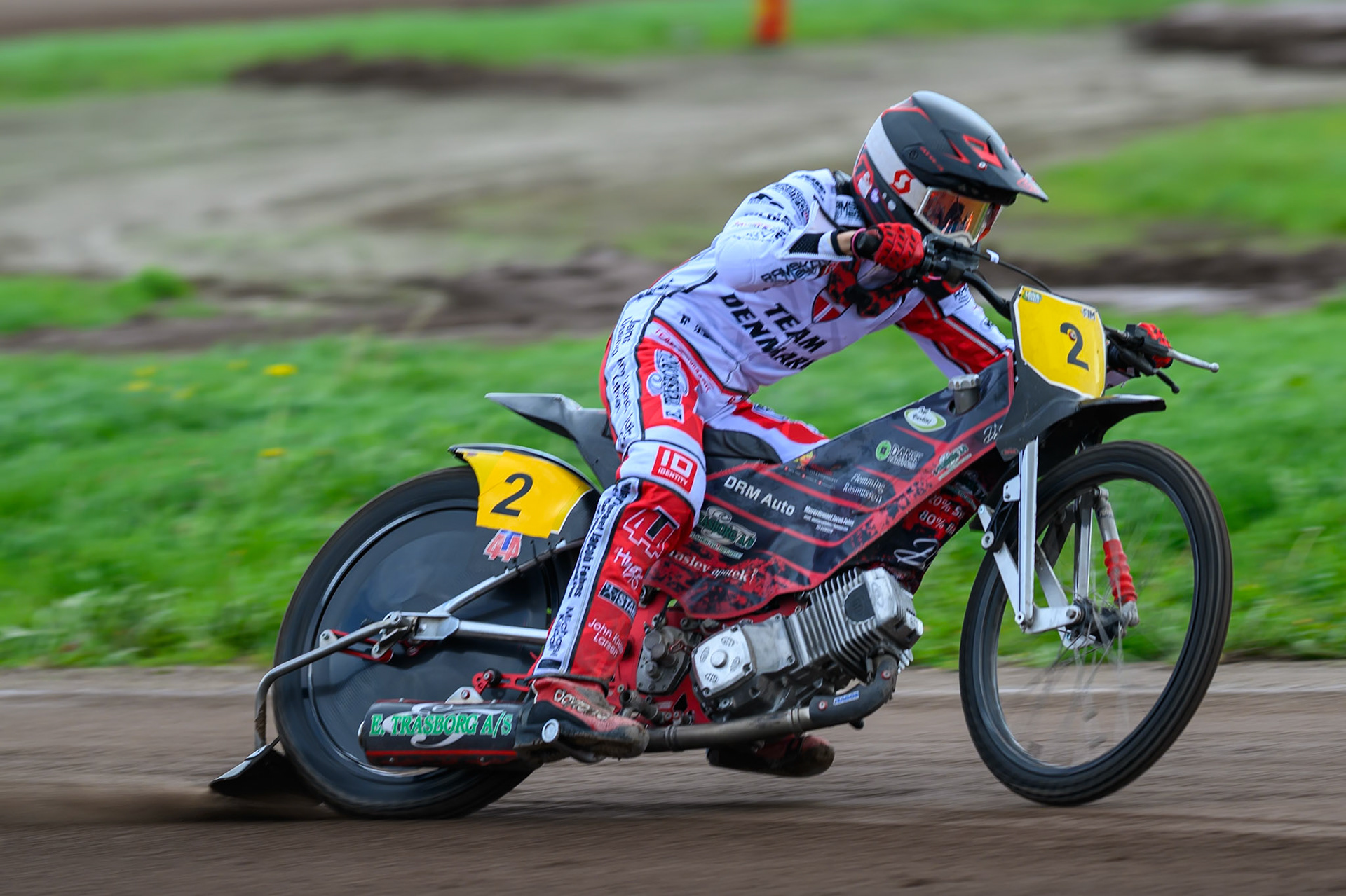 Patrick Kruse (2) of Denmark during practice for  the FIM Long Track of Nations 2026 at the Speed Centre Roden in the Netherlands on Sunday 20th September 2026. (Photo: Ian Charles | MI News)