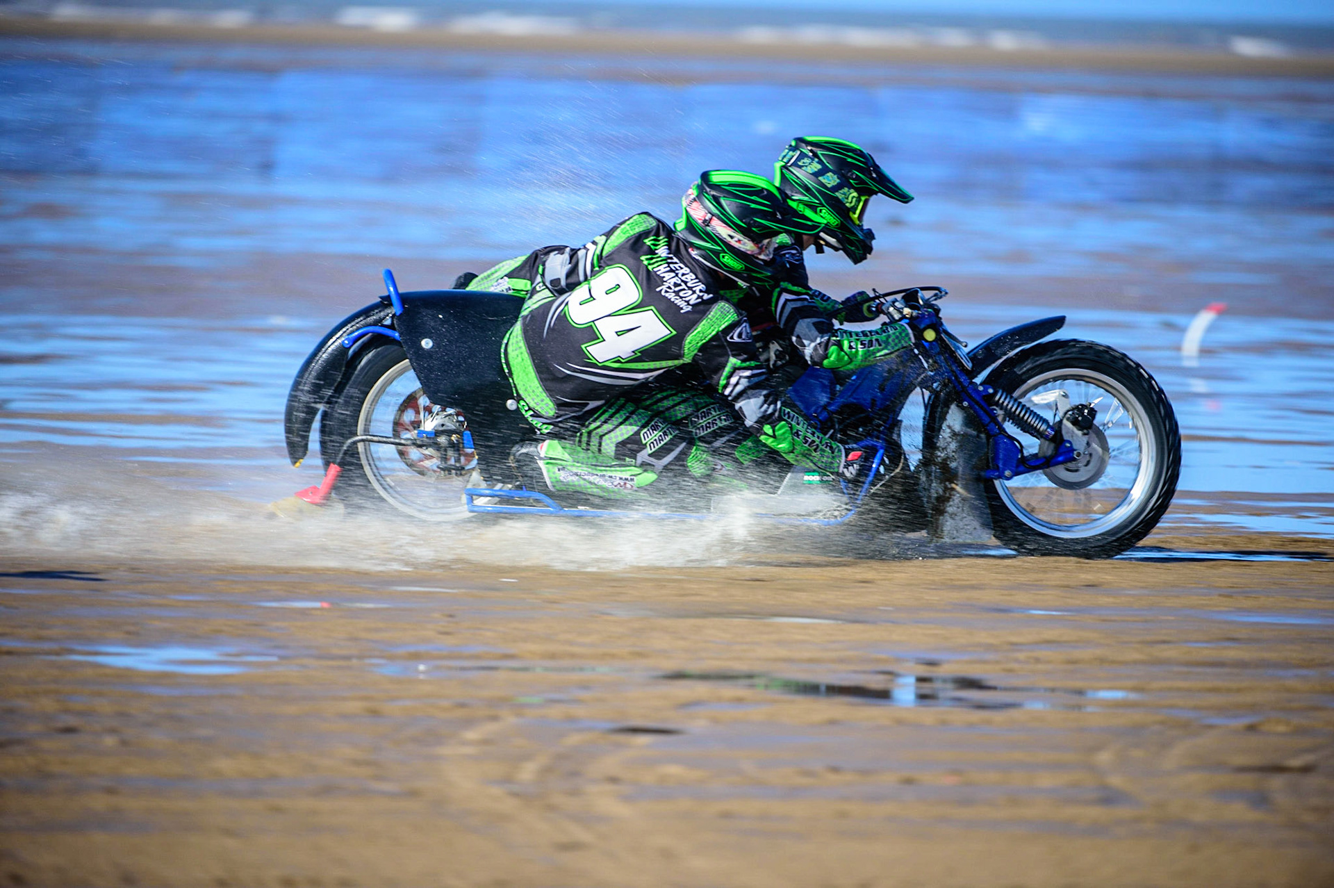 Billy Winterburn &amp; Ryan Wharton (94) practice during the Fylde ACU British Sand Racing Masters Championship on  Sunday 2nd October 2022. (Credit: Ian Charles | MI News)