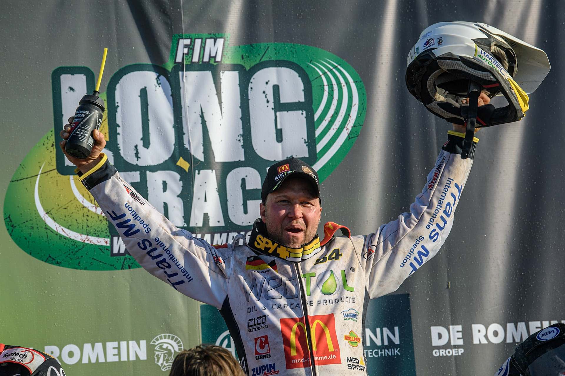 Martin Smolinski (84) of Germany is World Long Track Champion during the FIM Long Track World Championship Final 5 at the Speed Centre Roden, Roden, Netherlands on Sunday 22nd September 2024. (Photo: Ian Charles | MI News)