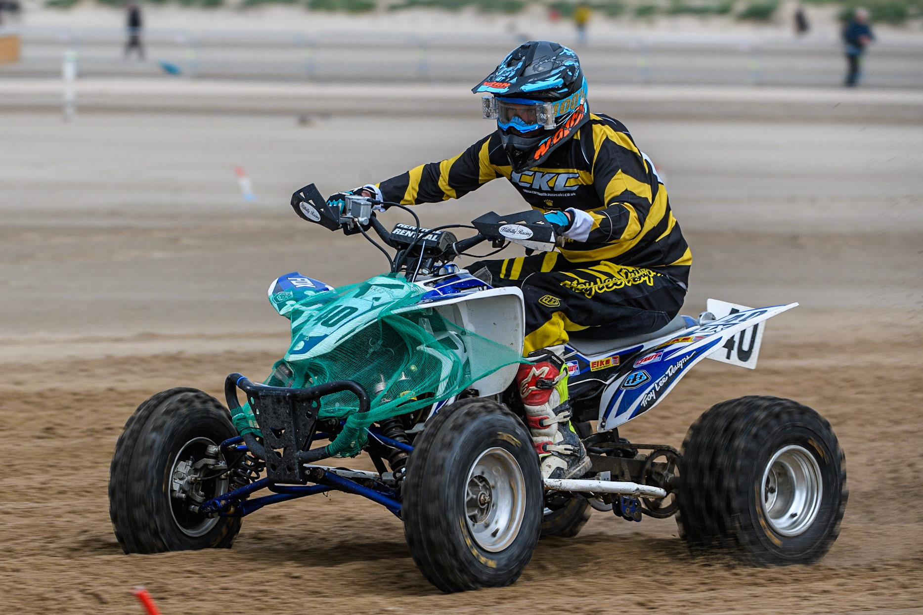 Daniel Bradley (40) in practice during the Fylde ACU British Sand Racing Masters Championship at  St Annes on Sea, Lancashire on Sunday 30th July 2023. (Photo: Ian Charles | MI News)