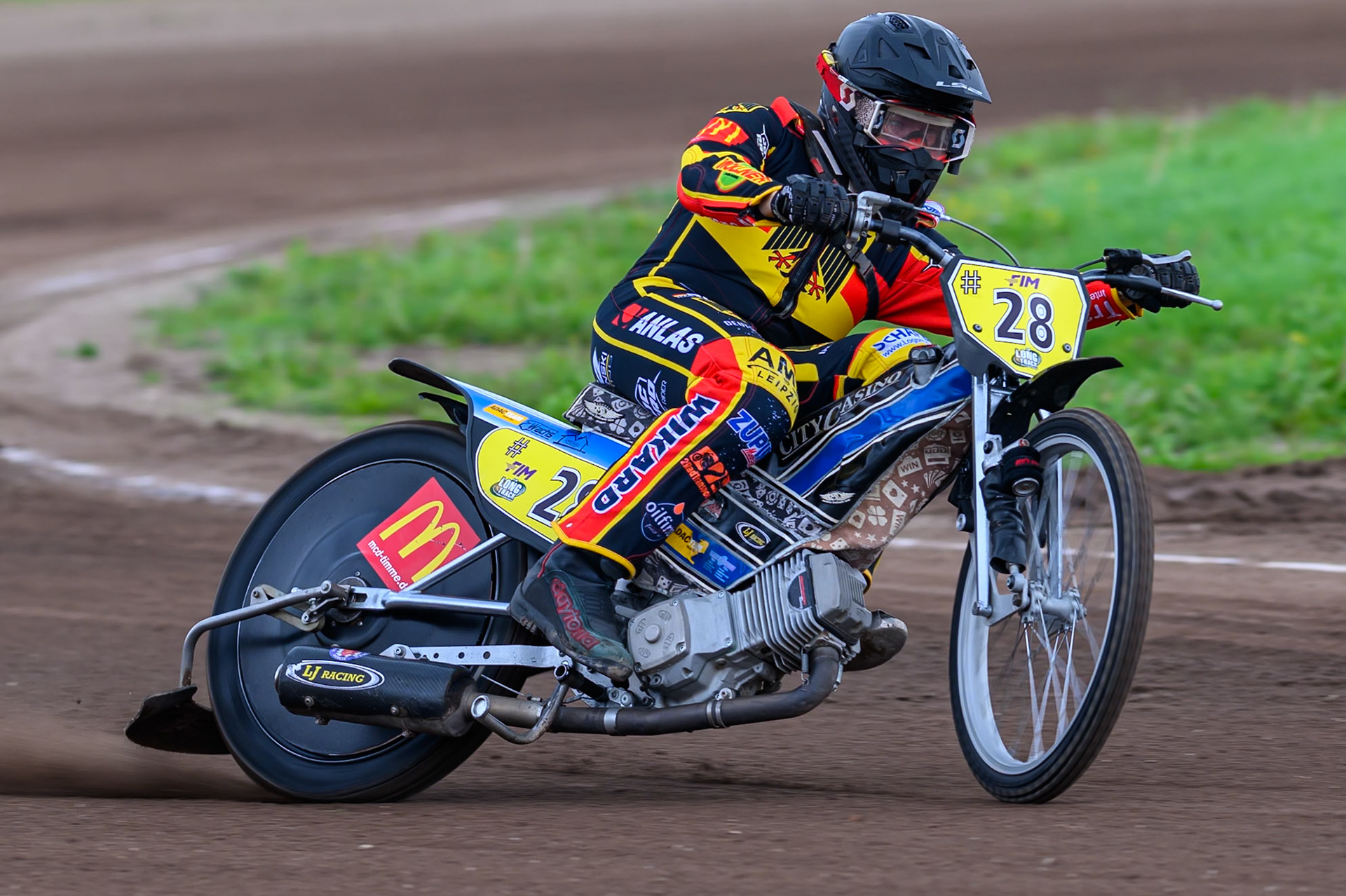 Fabian Wachs (28) of Germany during practice for  the FIM Long Track of Nations 2026 at the Speed Centre Roden in the Netherlands on Sunday 20th September 2026. (Photo: Ian Charles | MI News)