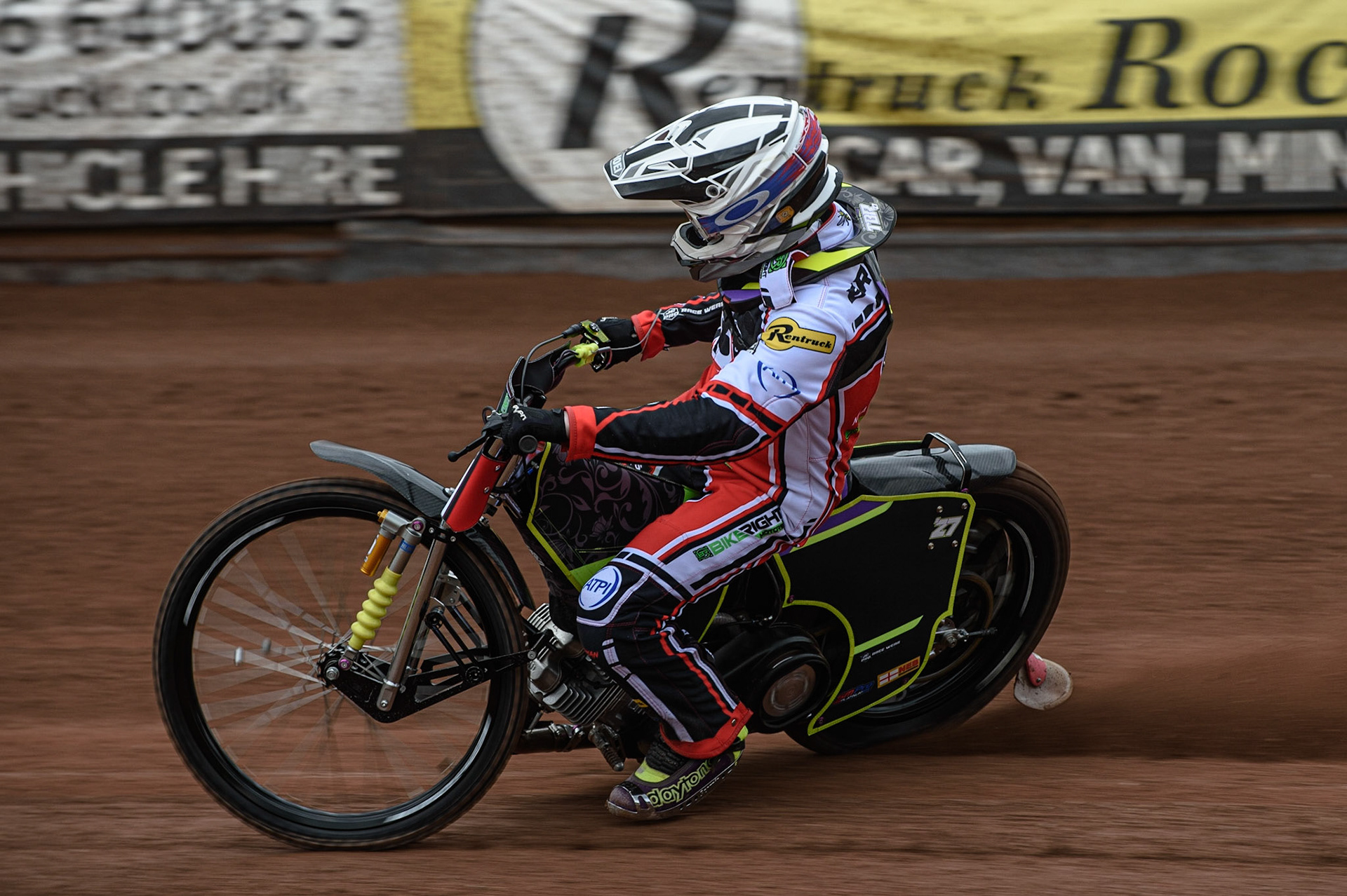 Photo: Ian CharlesTom Brennan in actionBelle Vue Press &amp; Practice Day, National Speedway Stadium, Manchester Thursday  13  May  2021