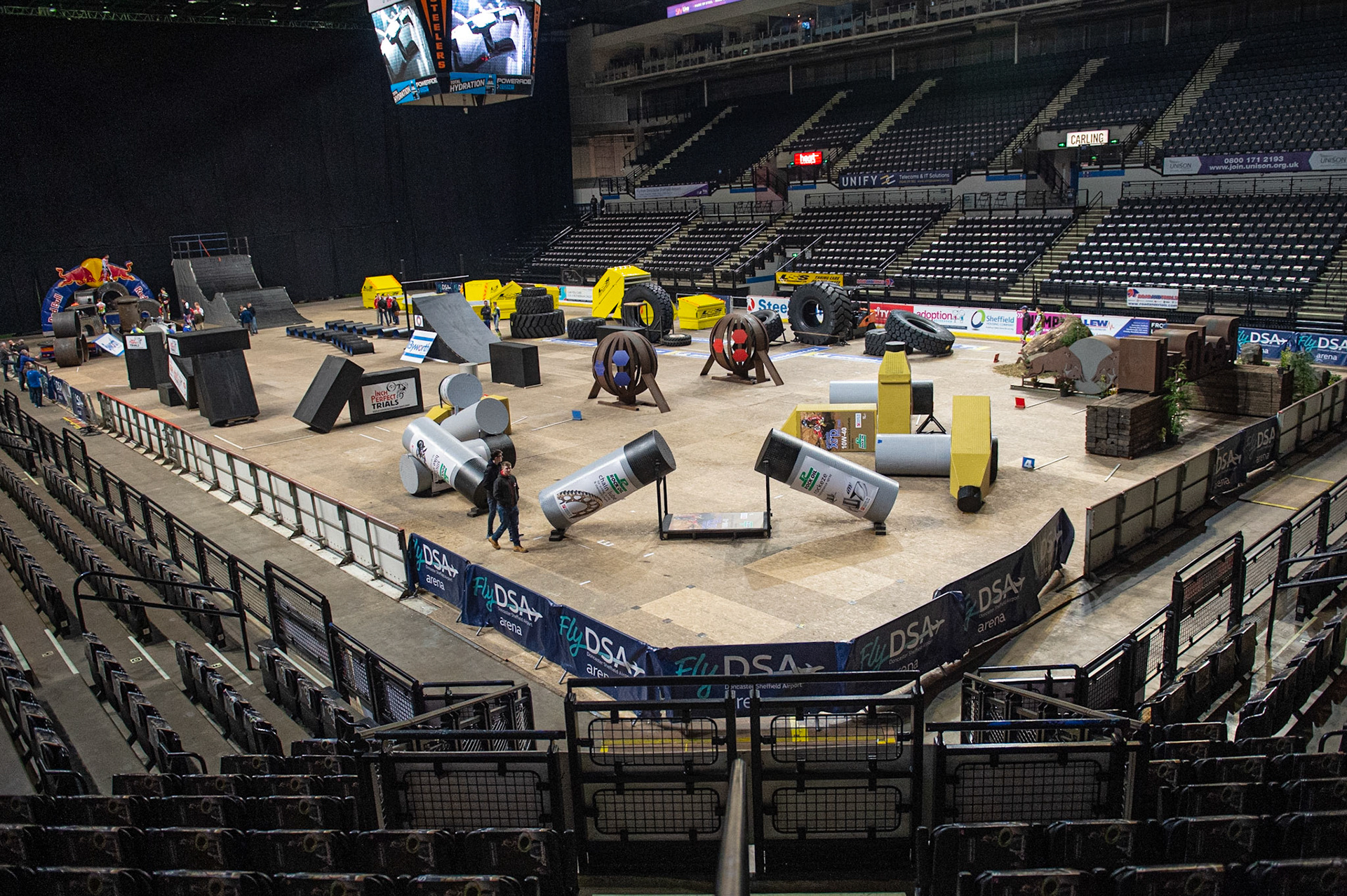 SHEFFIELD, ENGLAND  - DECEMBER 28TH   The Indoor Trials course during the 25th Anniversary Sheffield Indoor Trial at the FlyDSA Arena, Sheffield on Saturday 28th December 2019. (Credit: Ian Charles | MI News)