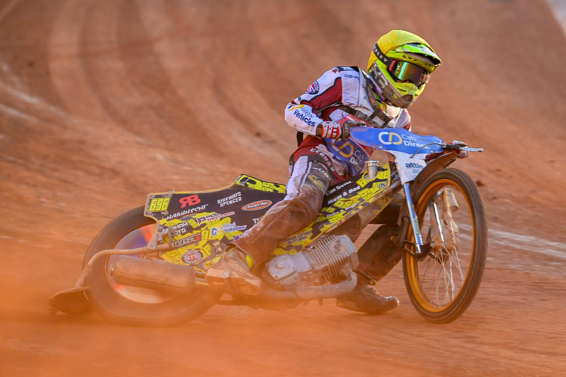 Ace Pijper (3) in action during the Cab Direct British Speedway Championship Final at the National Speedway Stadium, Manchester on Saturday 15th August 2026. (Photo: Ian Charles | MI News)