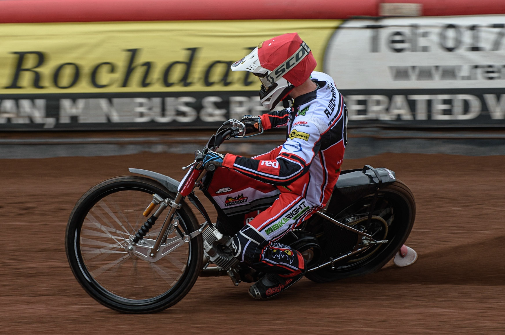 Photo: Ian CharlesRichie Worrall in actionBelle Vue Press &amp; Practice Day, National Speedway Stadium, Manchester Thursday  13  May  2021