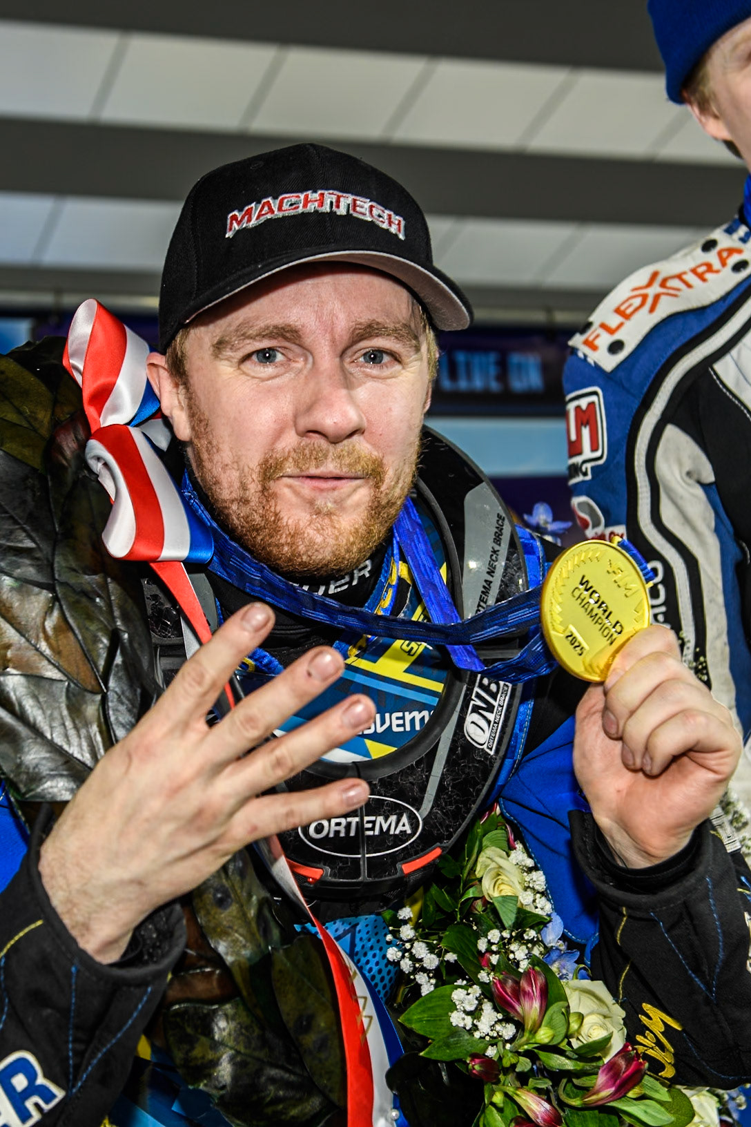 World Champion Martin Haarahiltunen during the FIM Ice Speedway Gladiators World Championship, Final 4 at the Ice Stadium, Thialf, Heerenveen on Sunday 6th April 2025. (Photo: Ian Charles | MI News)