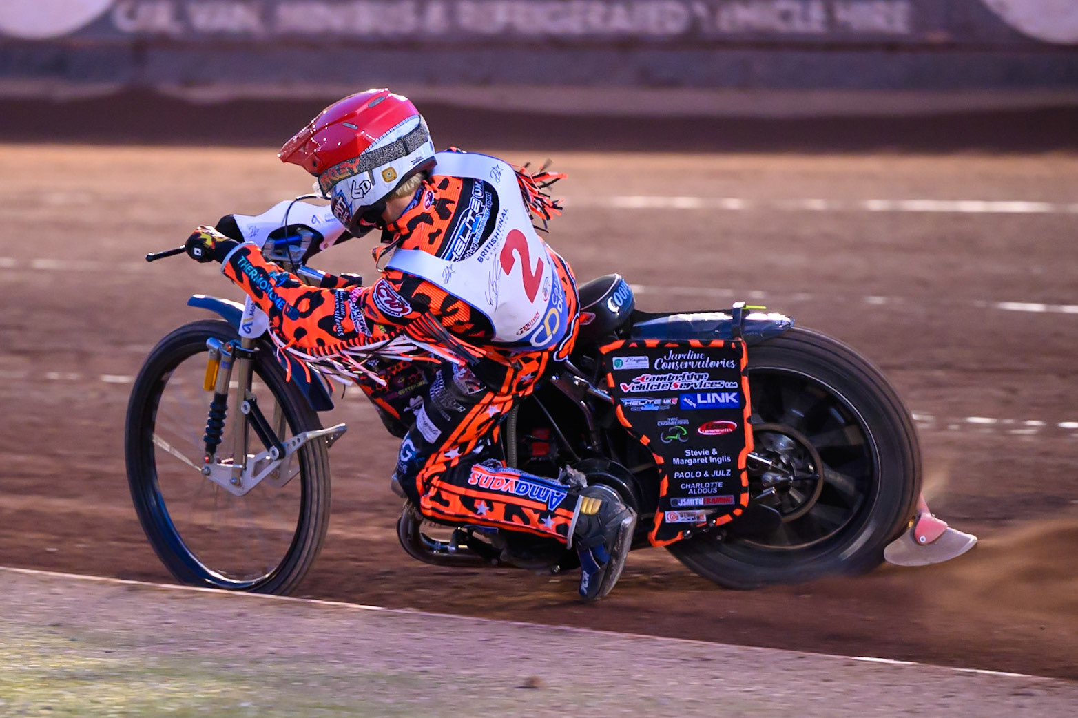 Cooper Rushen (2) in action during the Cab Direct British Speedway Championship Final at the National Speedway Stadium, Manchester on Saturday 15th August 2026. (Photo: Ian Charles | MI News)