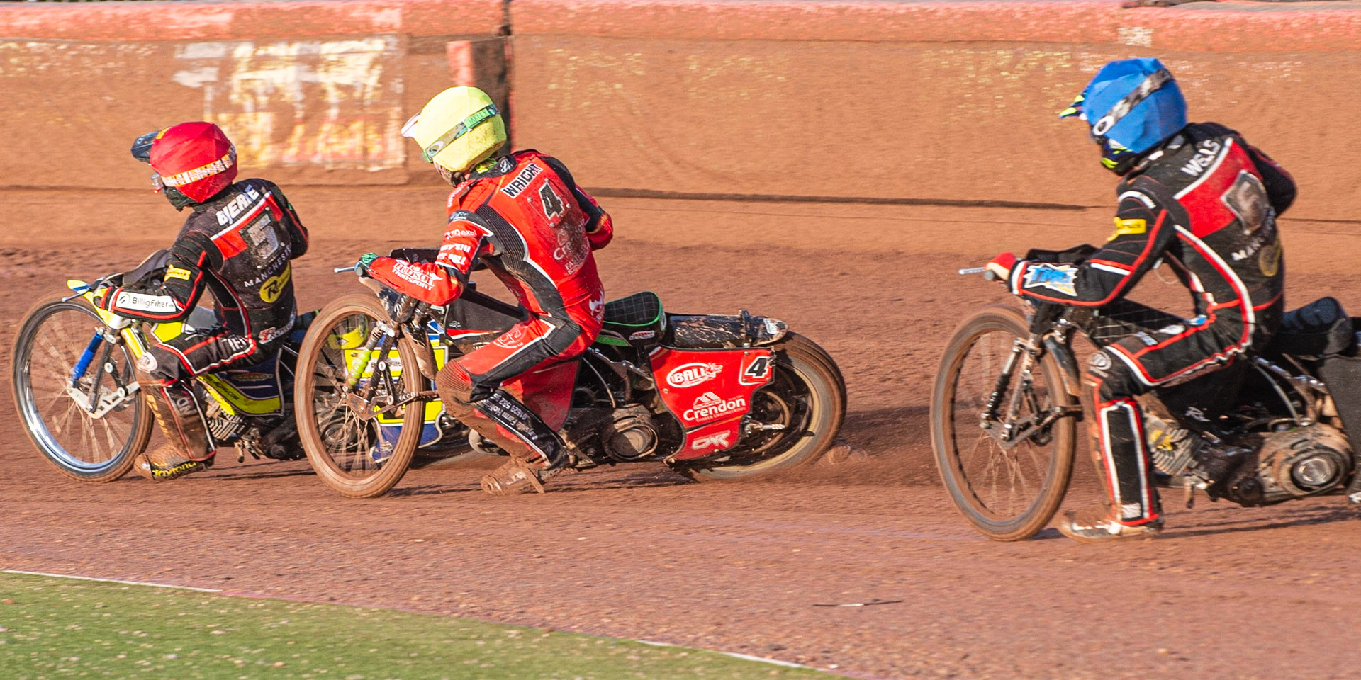 Photo by Ian Charles:

Kenneth Bjerre  (Red) leads Charles Wright (Yellow)

Belle Vue Aces v Peterborough Panthers, British Speedway Premiership, National Speedway Stadium, Manchester, Thursday, 13, June, 2019