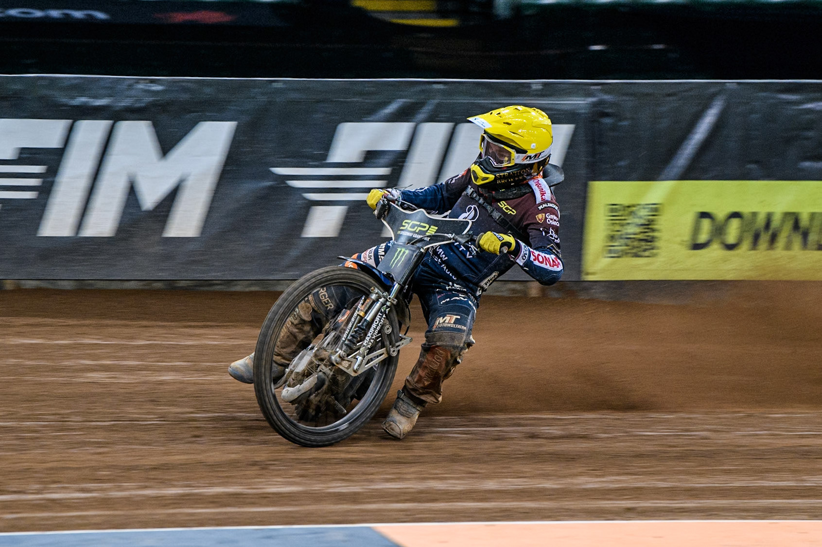 Dominik Kubera (415) of Poland in action during the FIM Speedway Grand Prix of Great Britain at The Principality Stadium, Cardiff on Saturday 17th August 2024. (Photo: Ian Charles | MI News)