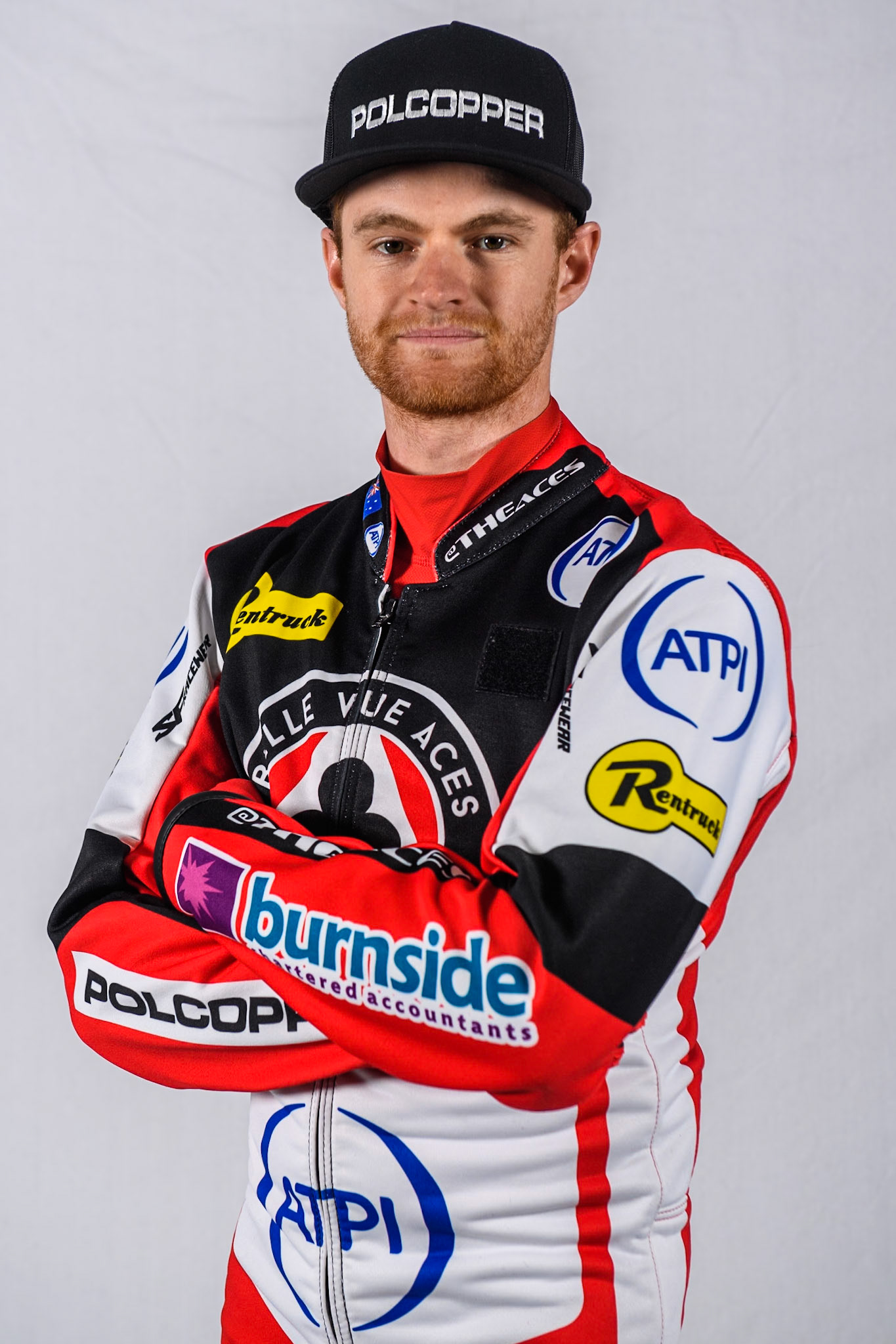 Belle Vue Aces' rider Brady Kurtz during the Belle Vue Aces Media Day at the National Speedway Stadium, Manchester on Monday 11th March 2024. (Photo: Ian Charles | MI News)