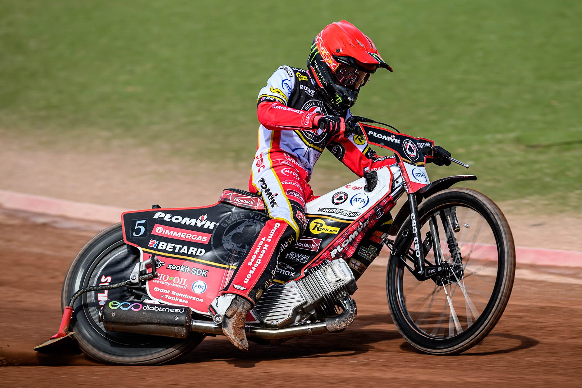 Dan Bewley of Belle Vue Aces  in action during the Rowe Motor Oil Premiership match between Belle Vue Aces and Sheffield Tigers at the National Speedway Stadium, Manchester on Monday 25th August 2025. (Photo: Ian Charles | MI News)