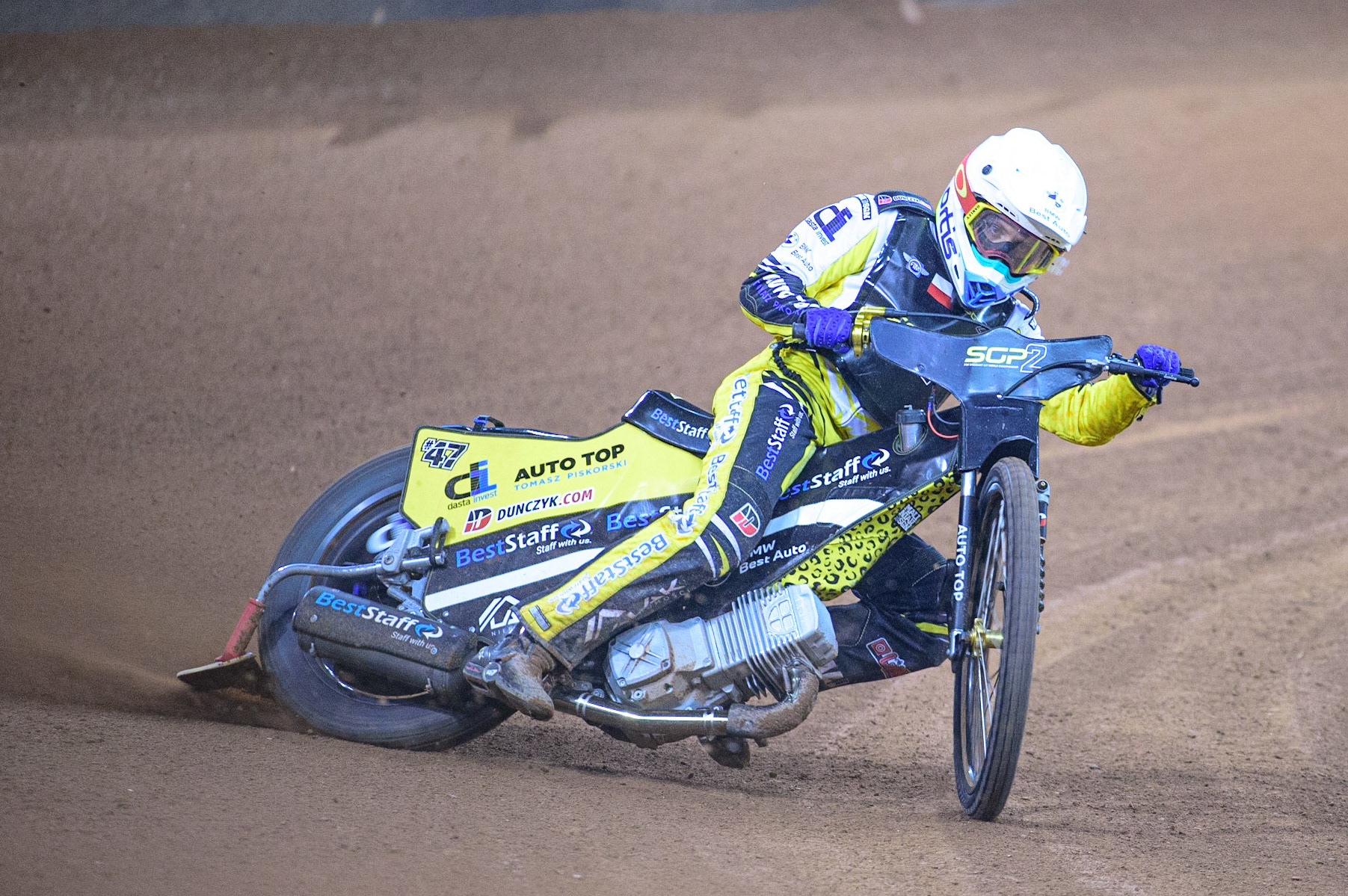 Wiktor Lampart (Poland) in action  during the FIM  Speedway Grand Prix  2 of Great Britain at the Principality Stadium, Cardiff on Sunday 14th August 2022. (Credit: Ian Charles | MI News)