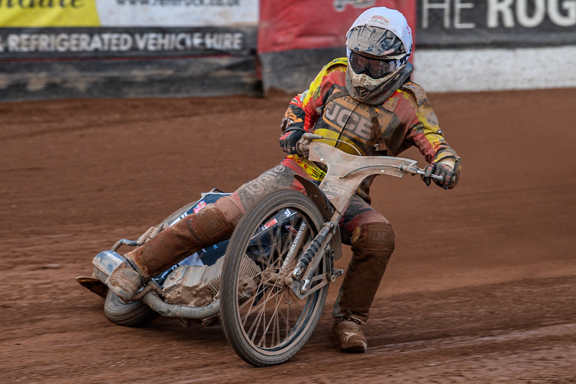 Leicester Lion Cubs' Joe Thompson in action for Leicester Lion Cubs  during the WSRA National Development League match between Belle Vue Colts and Leicester Lion Cubs at the National Speedway Stadium, Manchester on Friday 29th March 2024. (Photo: Ian Charles | MI News)