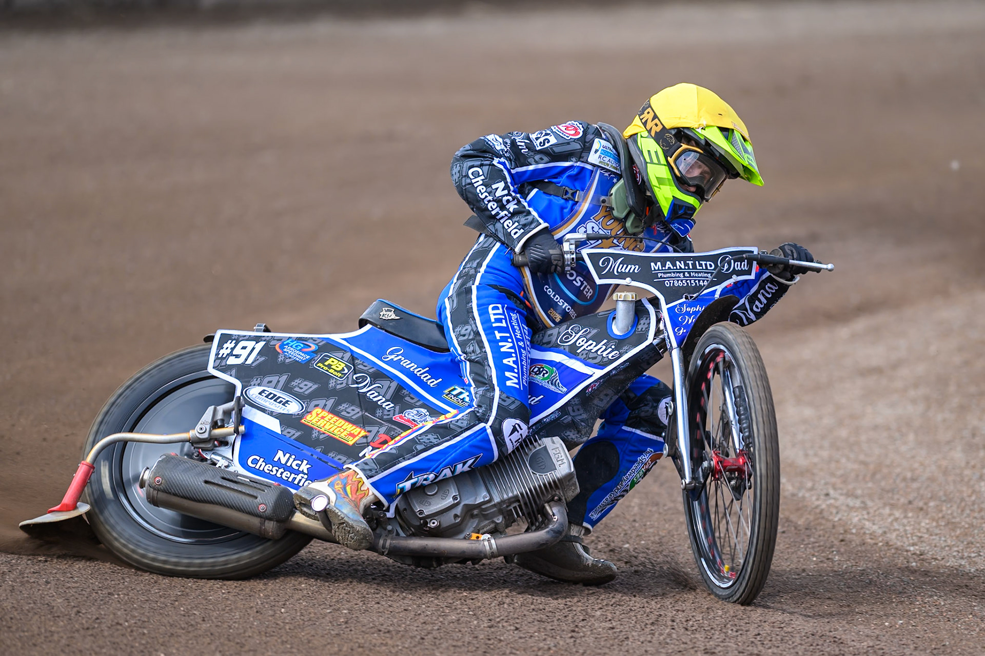 Ollie Binns of Kings Lynn Young Stars in action during the WSRA National Development League match between Buxton Bulls and King's Lynn Young Stars at Hi-Edge Speedway, Buxton on Sunday 9th August 2026. (Photo: Ian Charles | MI News)