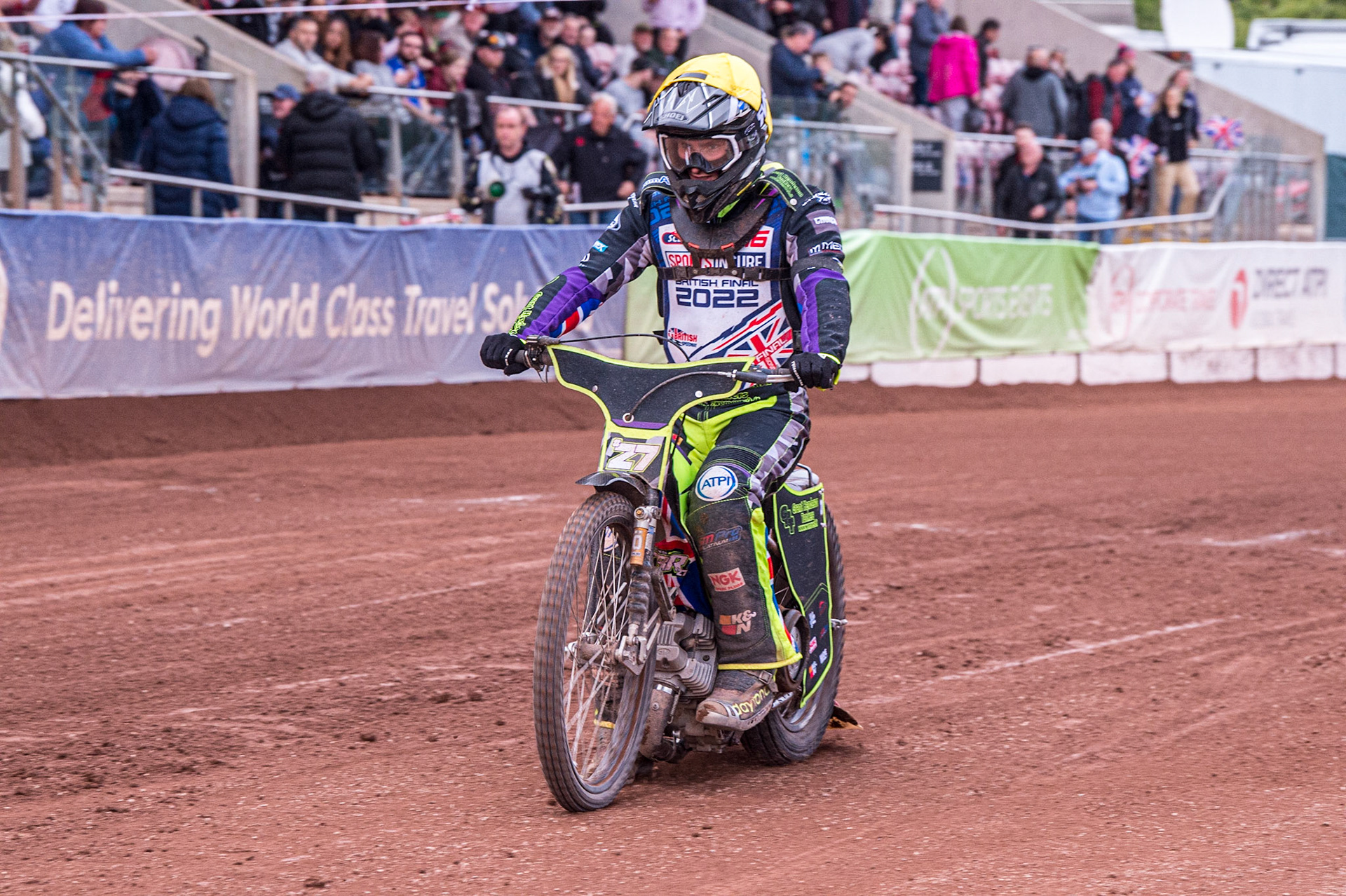 Tom Brennan  finishes in second place during the Sports Insure British Speedway Final, at the National Speedway Stadium, Manchester, on Sunday 18th September 2022. (Credit: Ian Charles | MI News )