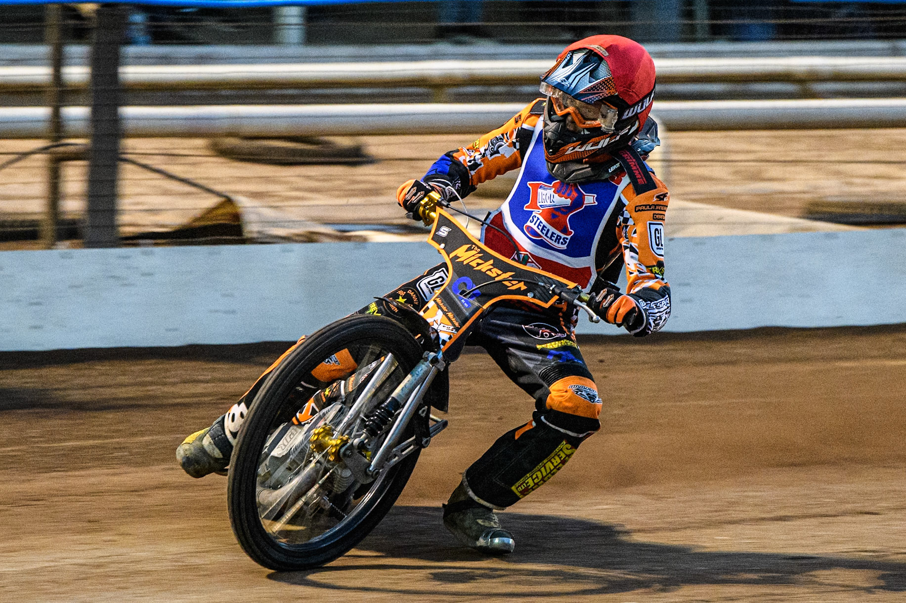 Steelers' Mickie Simpson in action during the WSRA National Development League match between Steelers and Belle Vue Colts at Owlerton Stadium, Sheffield on Monday 5th May 2025. (Photo: Ian Charles | MI News)