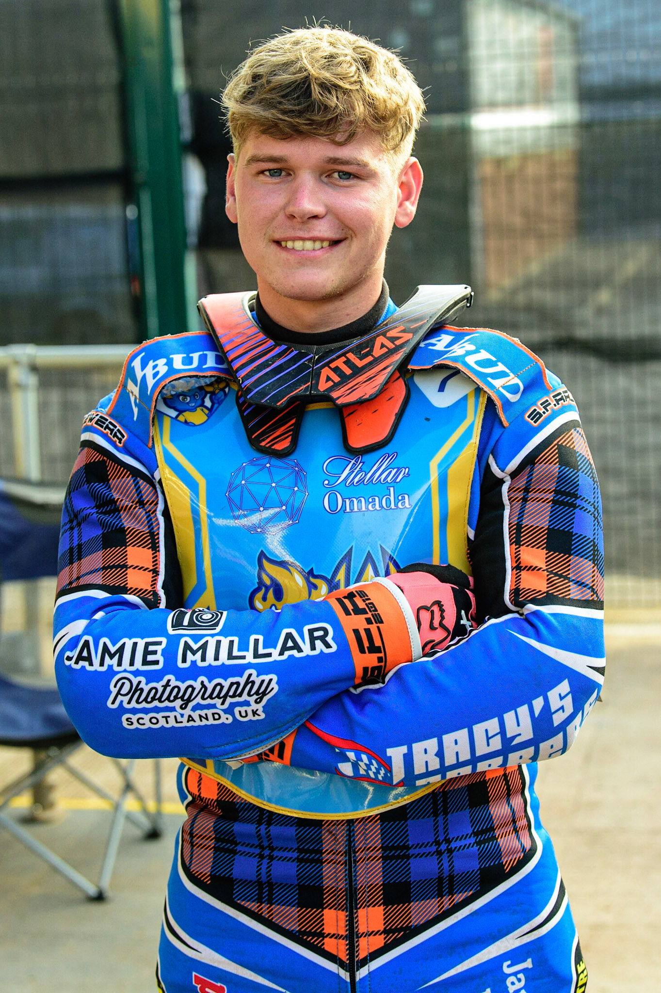 MANCHESTER, UK. MAY 27TH  Lewis Millar of Armadale Stellar Devils during the National Development League match between Belle Vue Colts and Armadale Devils at the National Speedway Stadium, Manchester on Friday 27th May 2022. (Credit: Ian Charles | MI News)