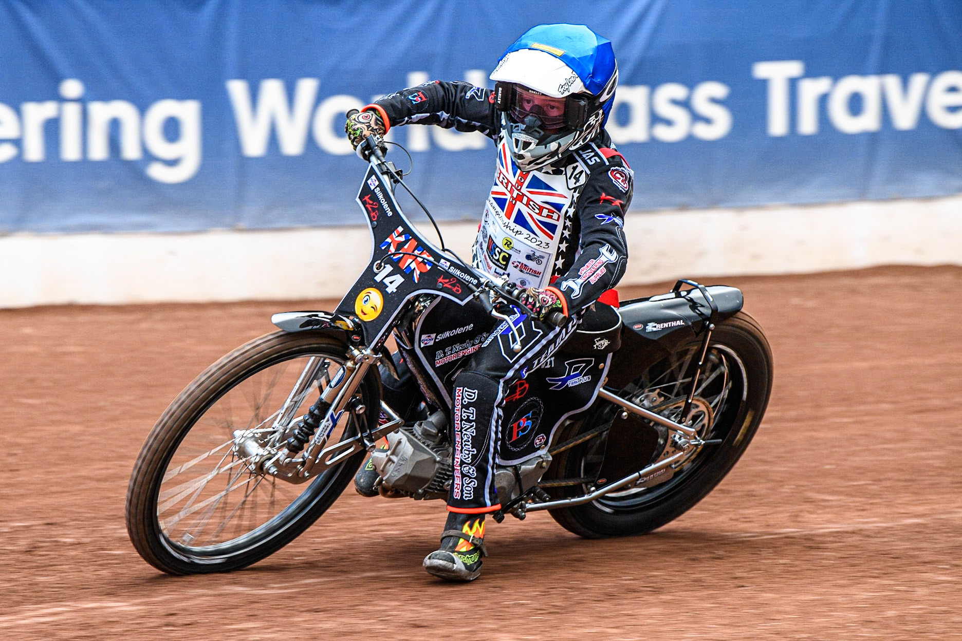 Kane Newby  in action  during the British Youth Championships at the National Speedway Stadium, Manchester on Friday 12th May 2023. (Photo: Ian Charles | MI News)