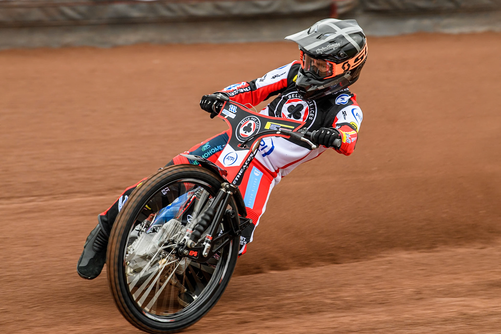 Belle Vue Aces' rider Ben Cook in action during the Belle Vue Aces Media Day at the National Speedway Stadium, Manchester on Monday 11th March 2024. (Photo: Ian Charles | MI News)