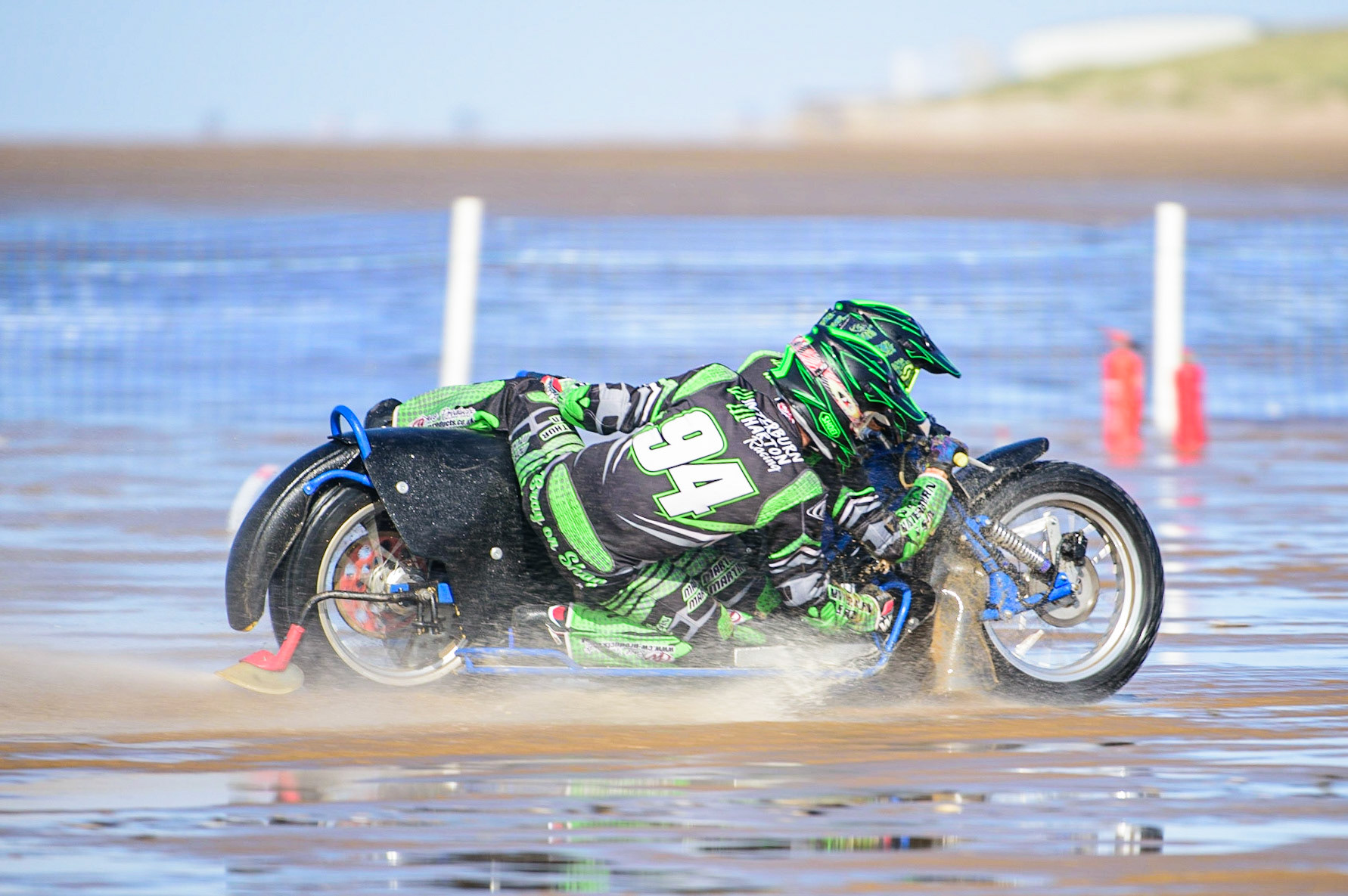 Billy Winterburn &amp; Ryan Wharton (94) practice during the Fylde ACU British Sand Racing Masters Championship on  Sunday 2nd October 2022. (Credit: Ian Charles | MI News)