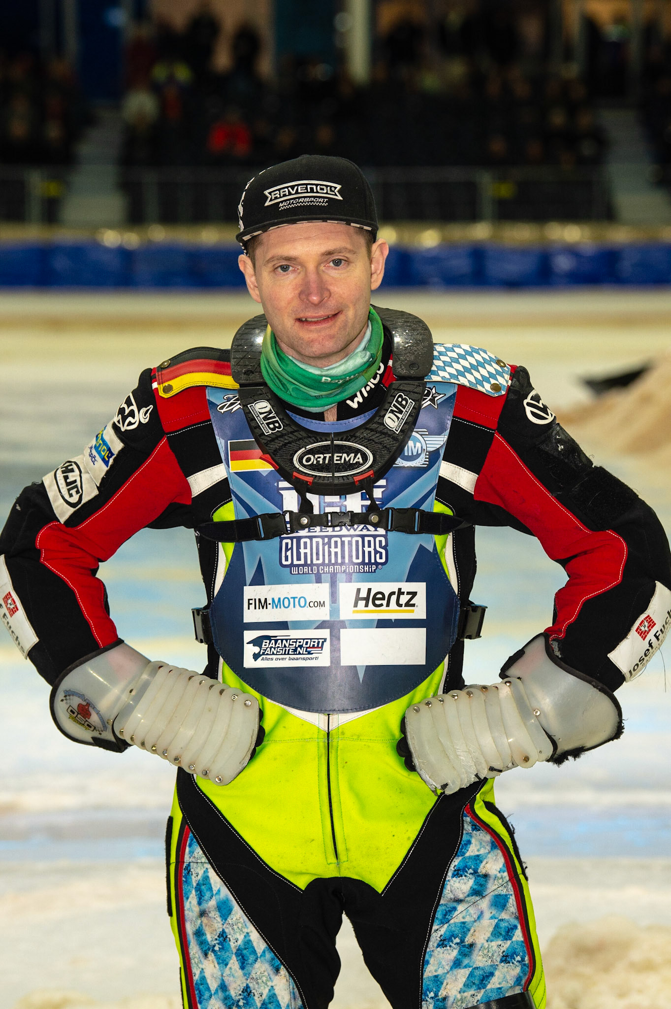 HEERENVEEN, NL. Johann Weber (33)  (Germany)  during the FIM Ice Speedway Gladiators World Championship Final 3 at Ice Rink Thialf, Heerenveen on Saturday  2 April 2022. (Credit: Ian Charles | MI News)
