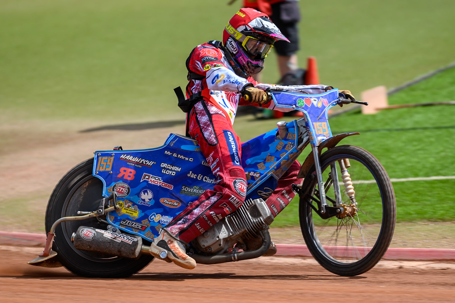 BRITISH YOUTH CHAMPIONSHIP (500cc): Stene Pijper (159) in action during the British Youth Speedway Championship at the National Speedway Stadium, Manchester on Sunday 10th May 2026. (Photo: Ian Charles | MI News)