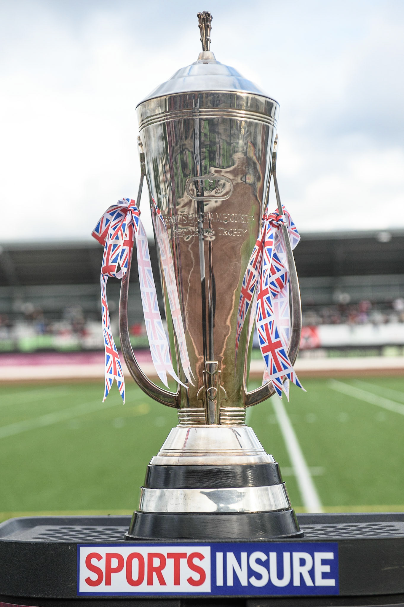 MANCHESTER, UK. AUGUST 16TH   The British Championship Trophy during the Sports Insure British Speedway Finals at the National Speedway Stadium, Manchester on Monday 16th August 2021. (Credit: Ian Charles | MI News)