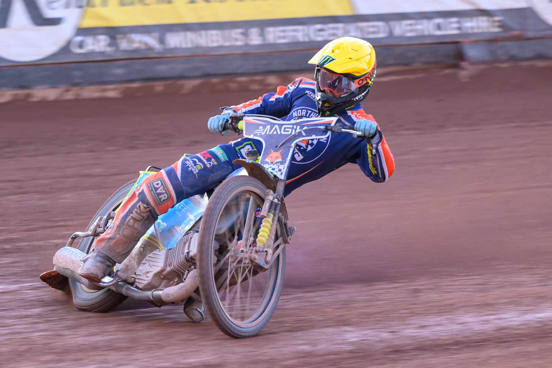 Jaimon Lidsey of Northampton Foxes  in action during the Rowe Motor Oil Premiership match between Belle Vue Aces and Northampton Foxes at the National Speedway Stadium, Manchester on Monday 13th July 2026. (Photo: Ian Charles | MI News)