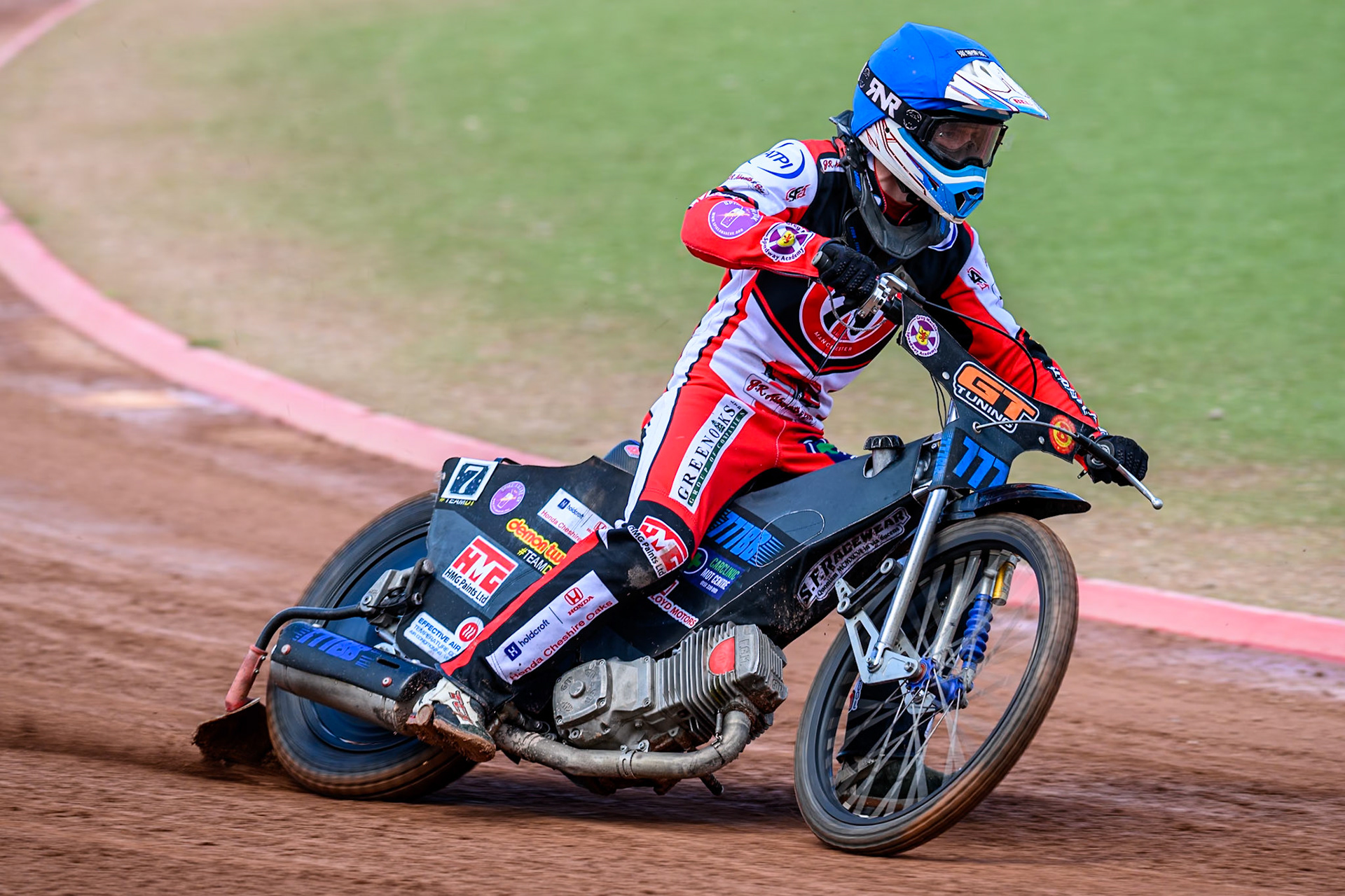Belle Vue Colts' Billy Budd  in action during the WSRA National Development League match between Belle Vue Colts and Oxford Chargers at the National Speedway Stadium, Manchester on Sunday 1st June 2025. (Photo: Ian Charles | MI News)